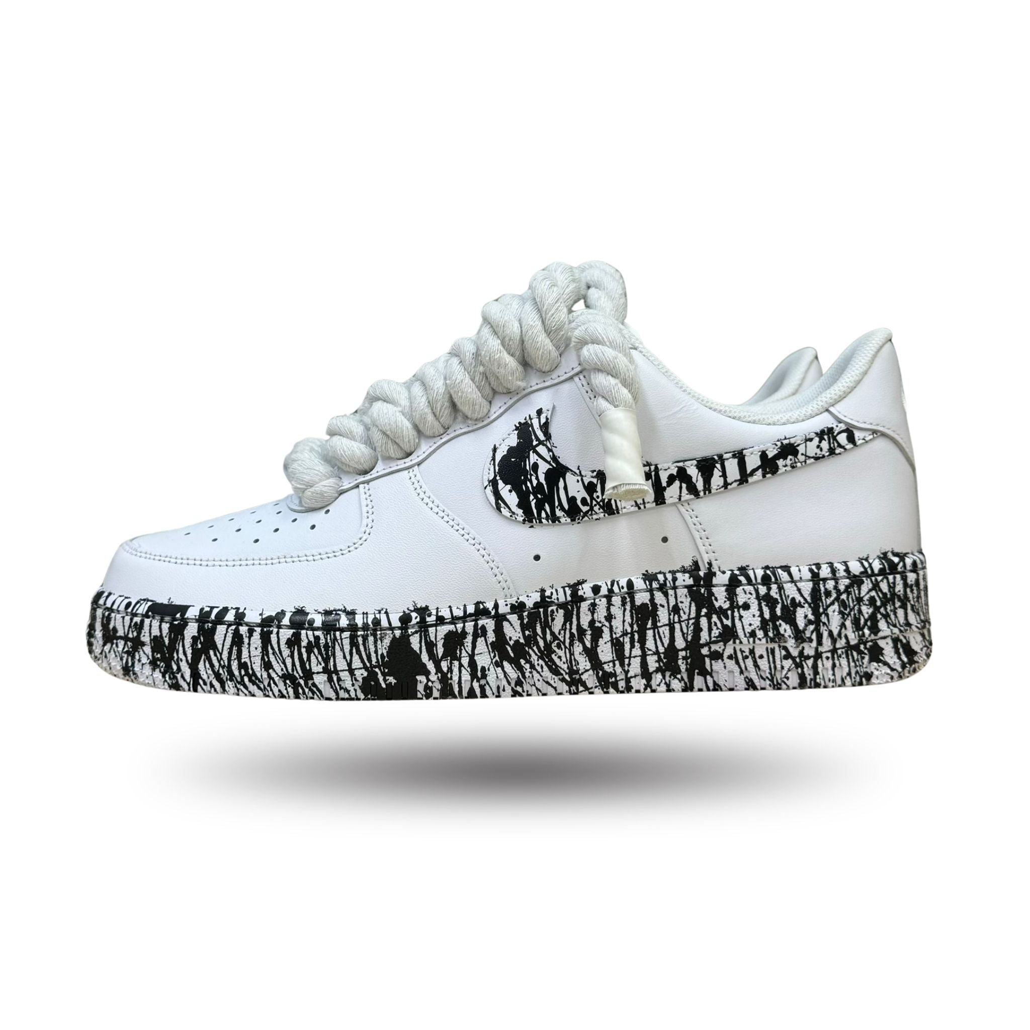 Snezed AIR FORCEROPE LACES SKIZZI WHITE BLACK