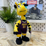 Personaje de peluche de la mascota jirafa de Los Angeles Lakers de 10 pulgadas