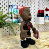 Figura di peluche da 25,4 cm di Dennis Rodman dei Chicago Bulls