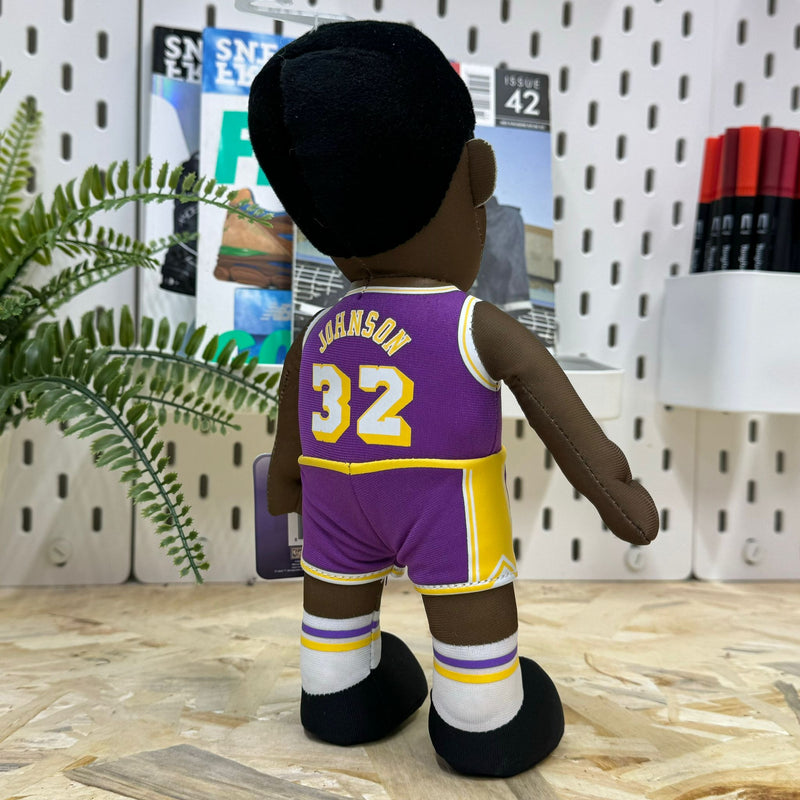 Figura de peluche Magic Johnson de Los Angeles Lakers de 10 pulgadas