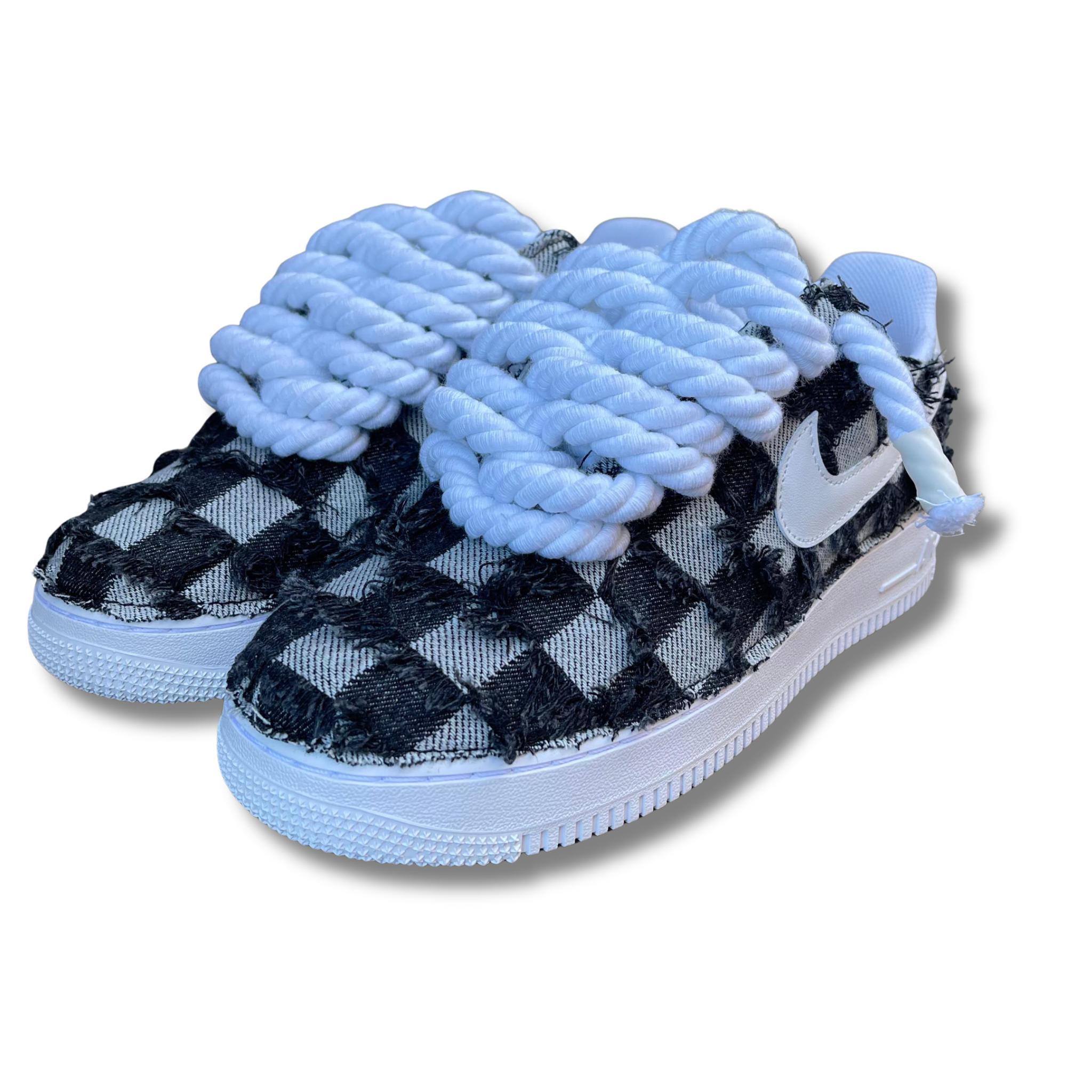 Nike Air Force Rope Laces Denim "Dual Ego"