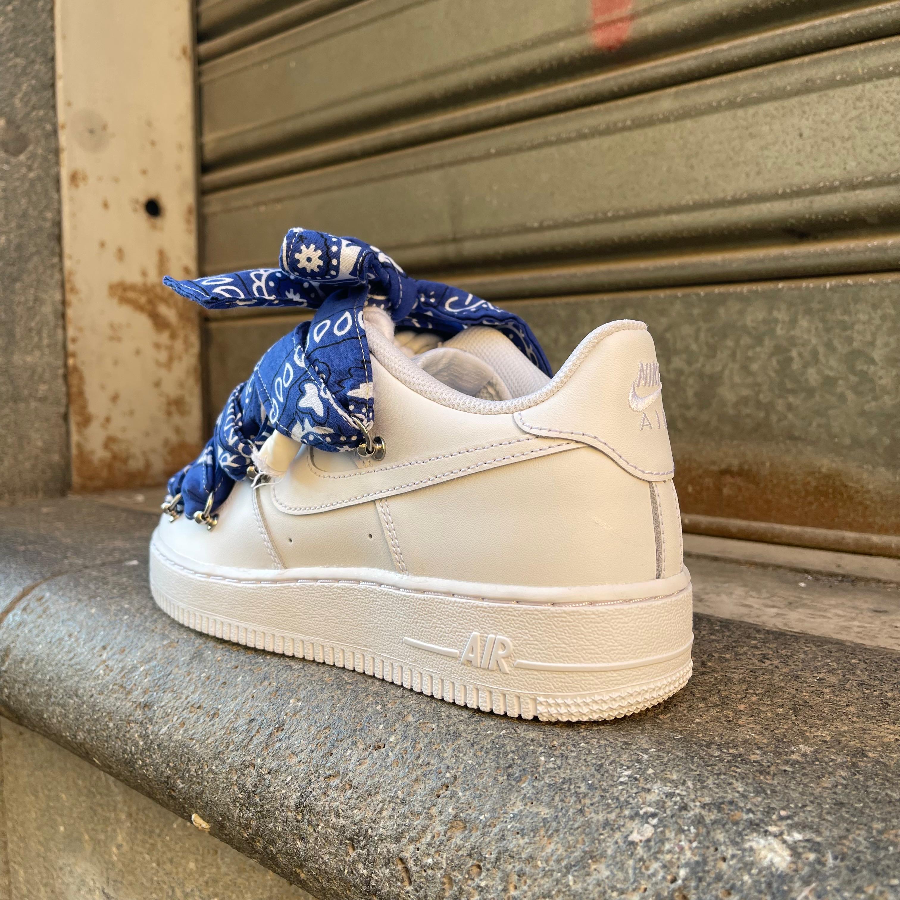 NIKE AIR FORCE 1 ROPE LACES BANDANA BLUE XL