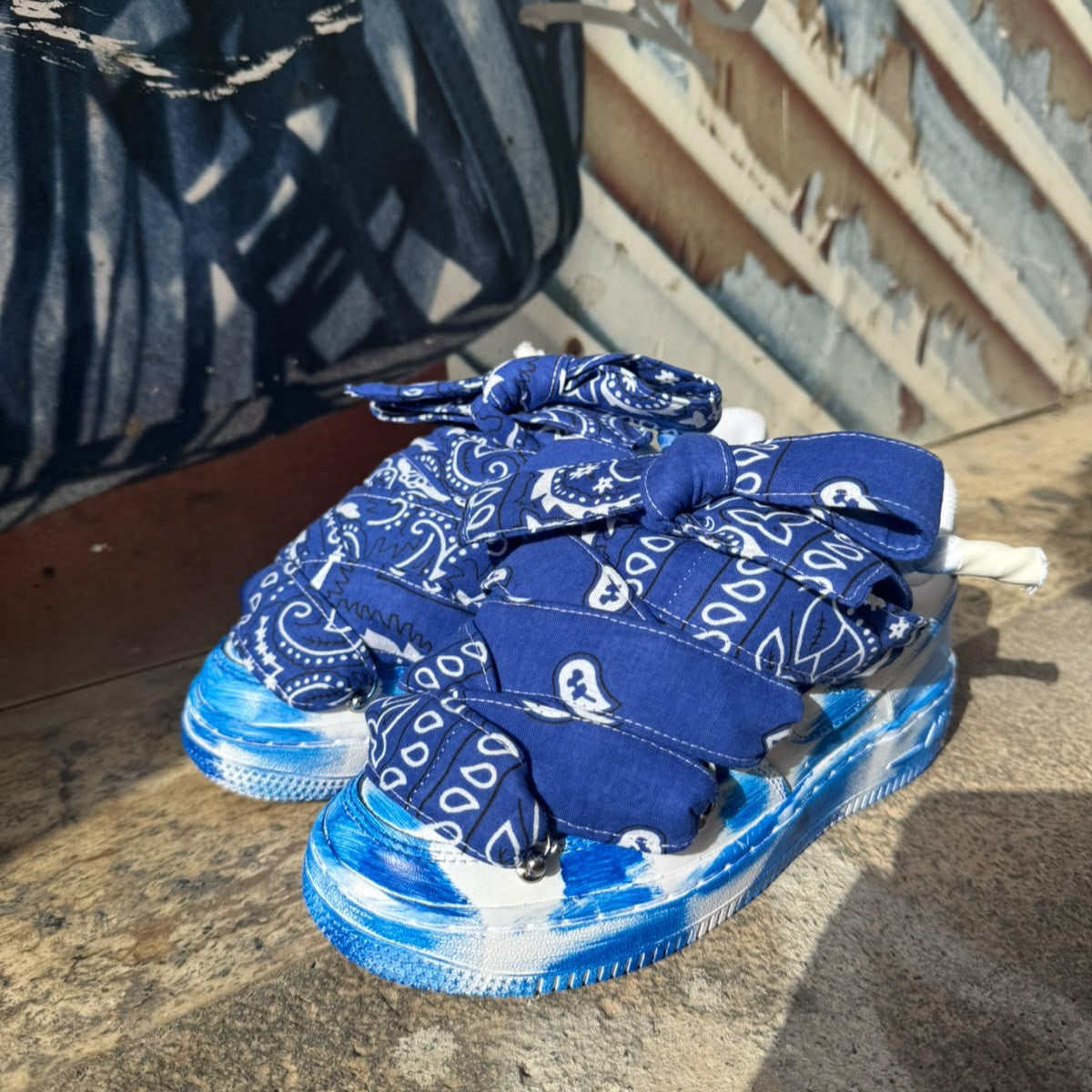 Nike Air Force 1 Blue Bandana Drip