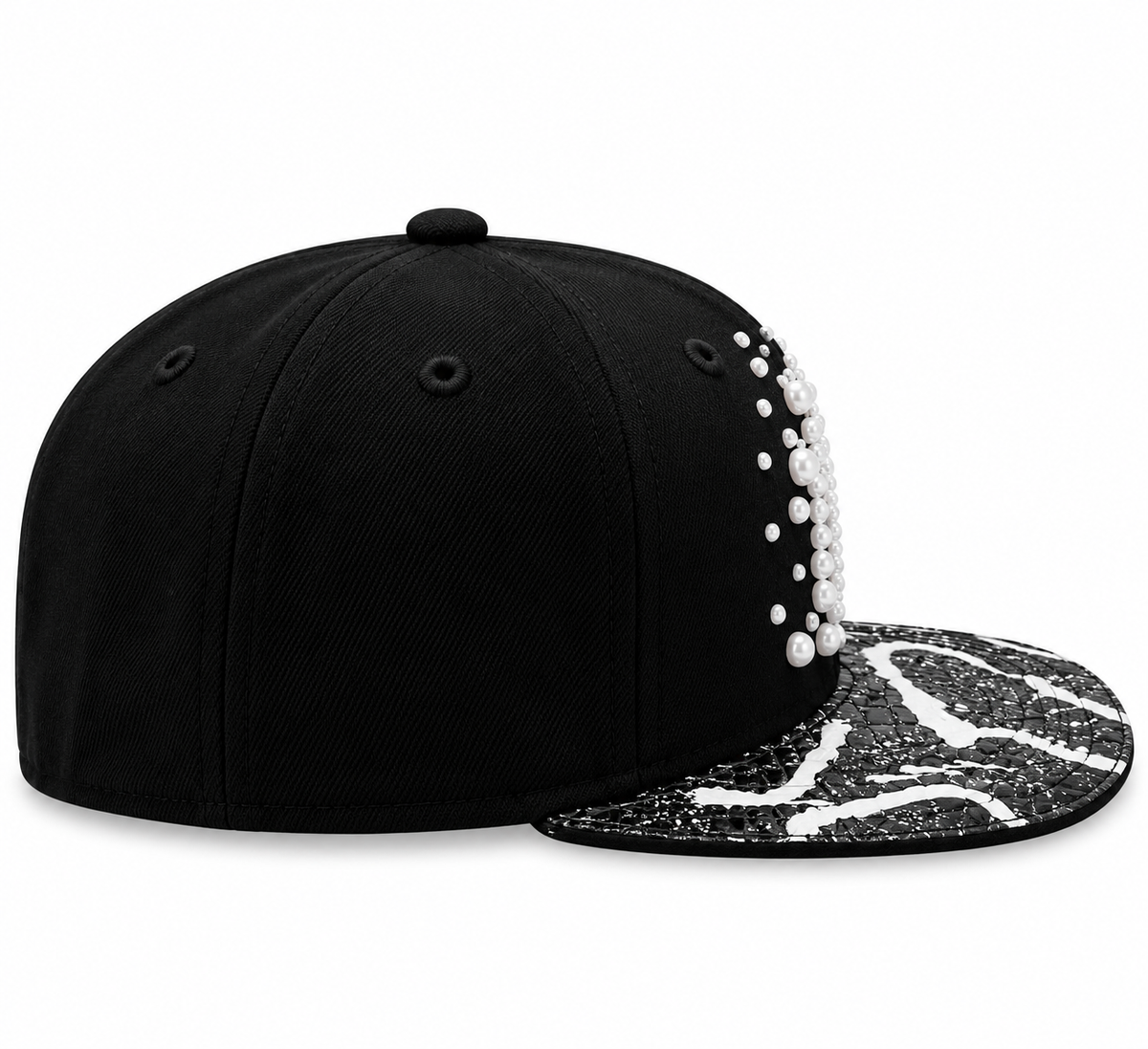 CAP CUSTOM NEW ERA 59FIFTY “NY BLACK COCO PEARL”