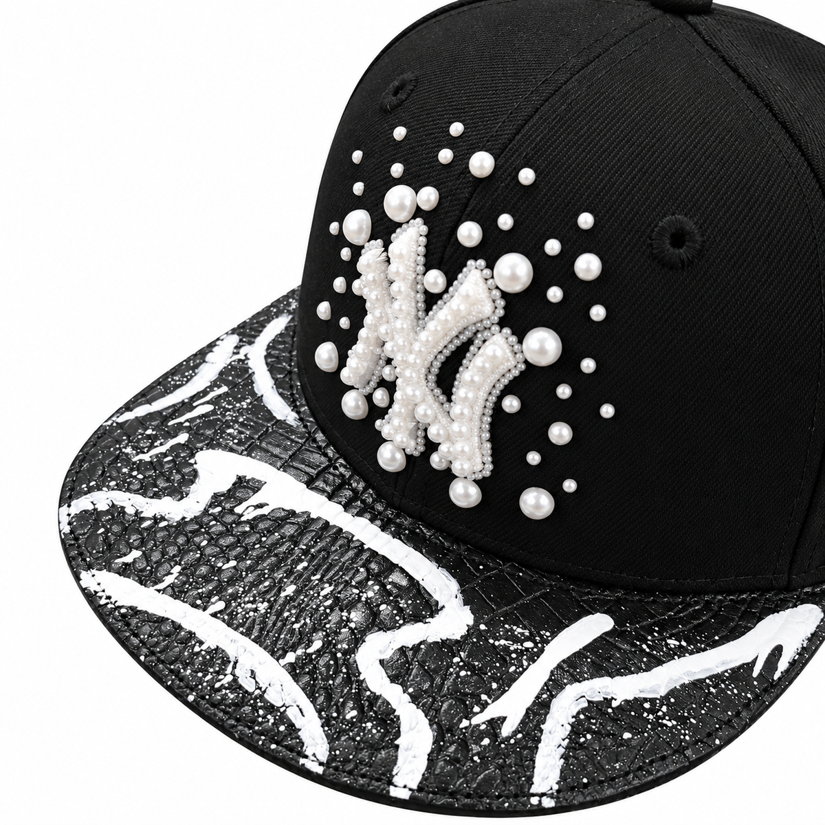 CAP CUSTOM NEW ERA 59FIFTY “NY BLACK COCO PEARL”
