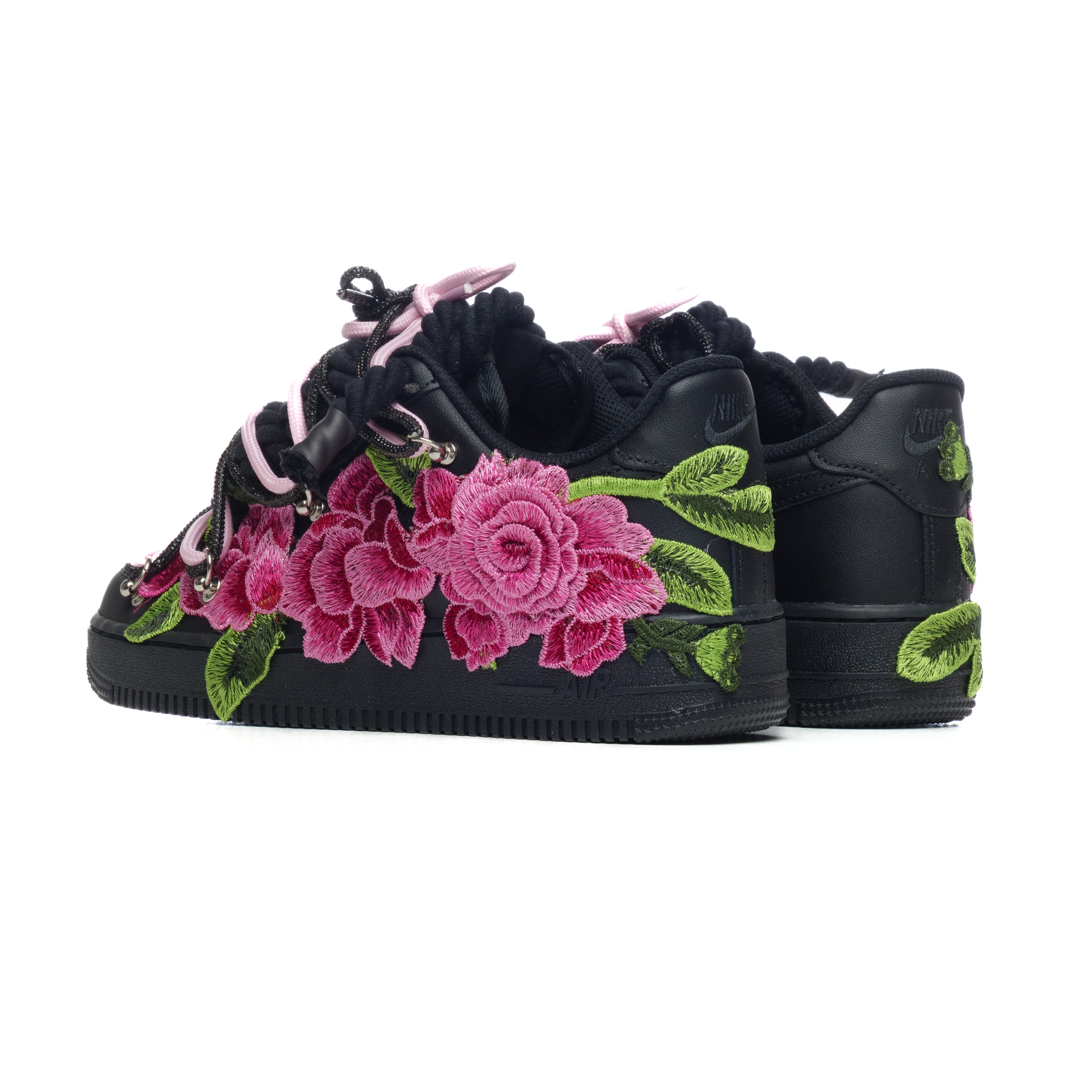 Snezed AF1 BLACK- DOUBLE ROSES