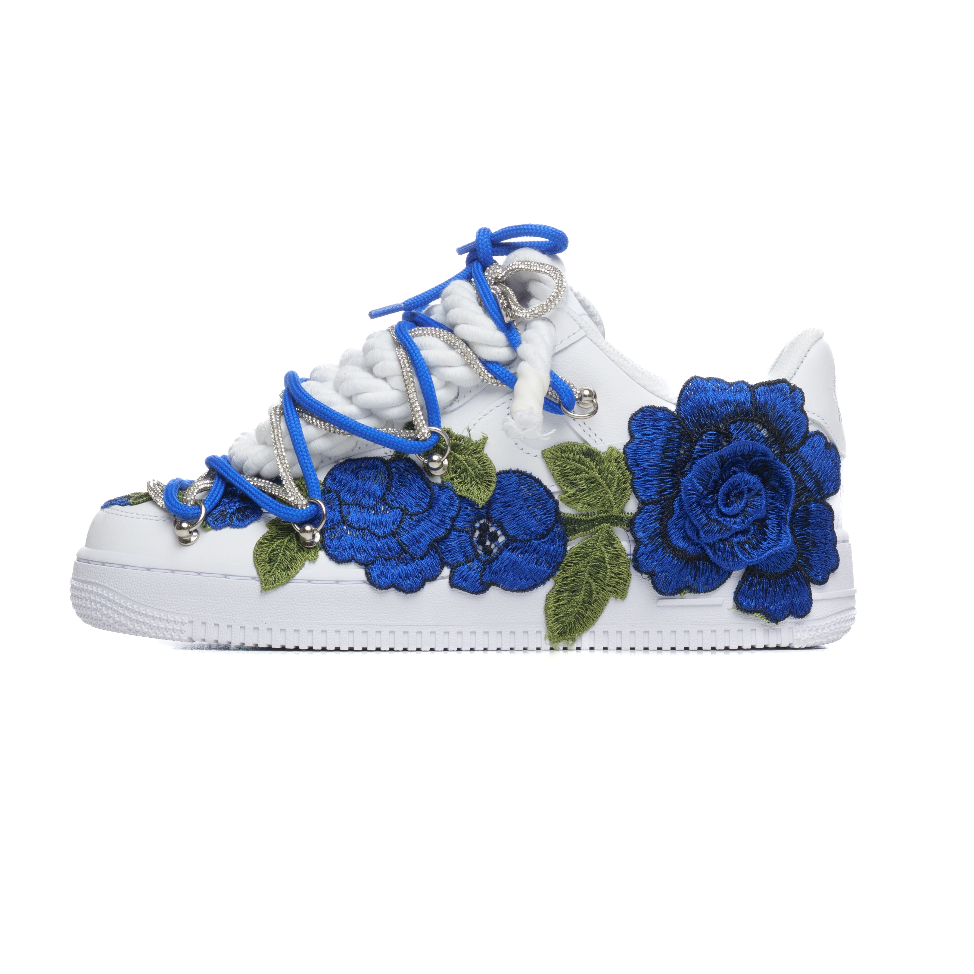 Snezed AF1 WHITE- BLUE ROSES