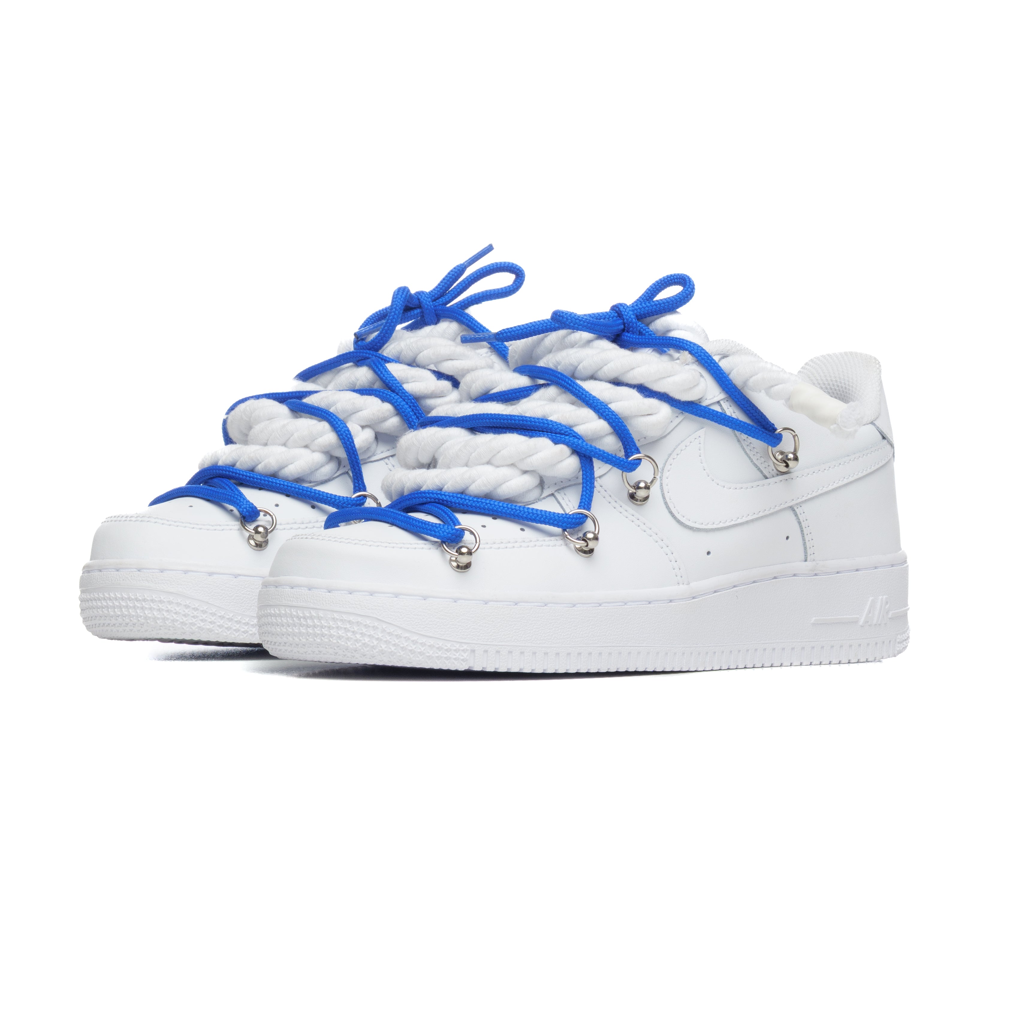 Snezed AF1 WHITE- TWIN LACES BLUE
