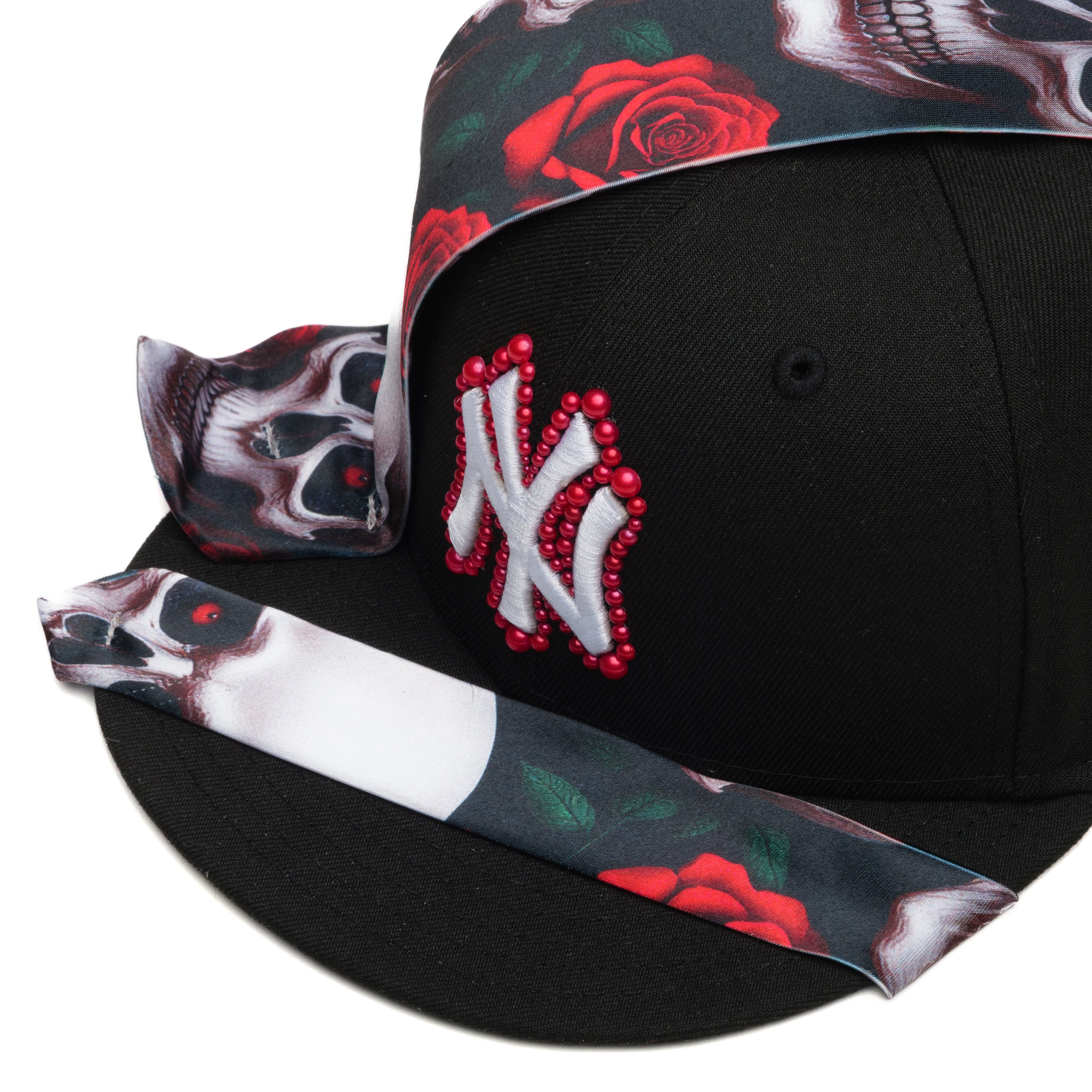 Snezed CAP CUSTOM NEW ERA TIE COLLECTION- OBSIDIAN SKULL