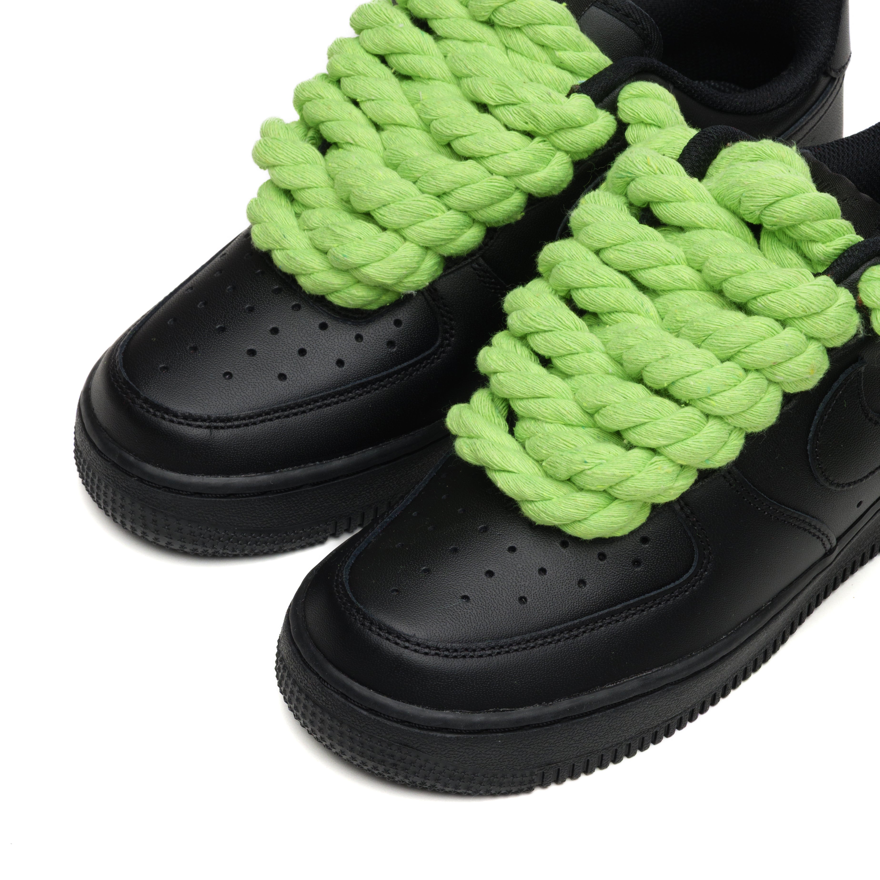 Snezed NIKE AIR FORCE 1 BLACK ROPE LACES- ACID GREEN