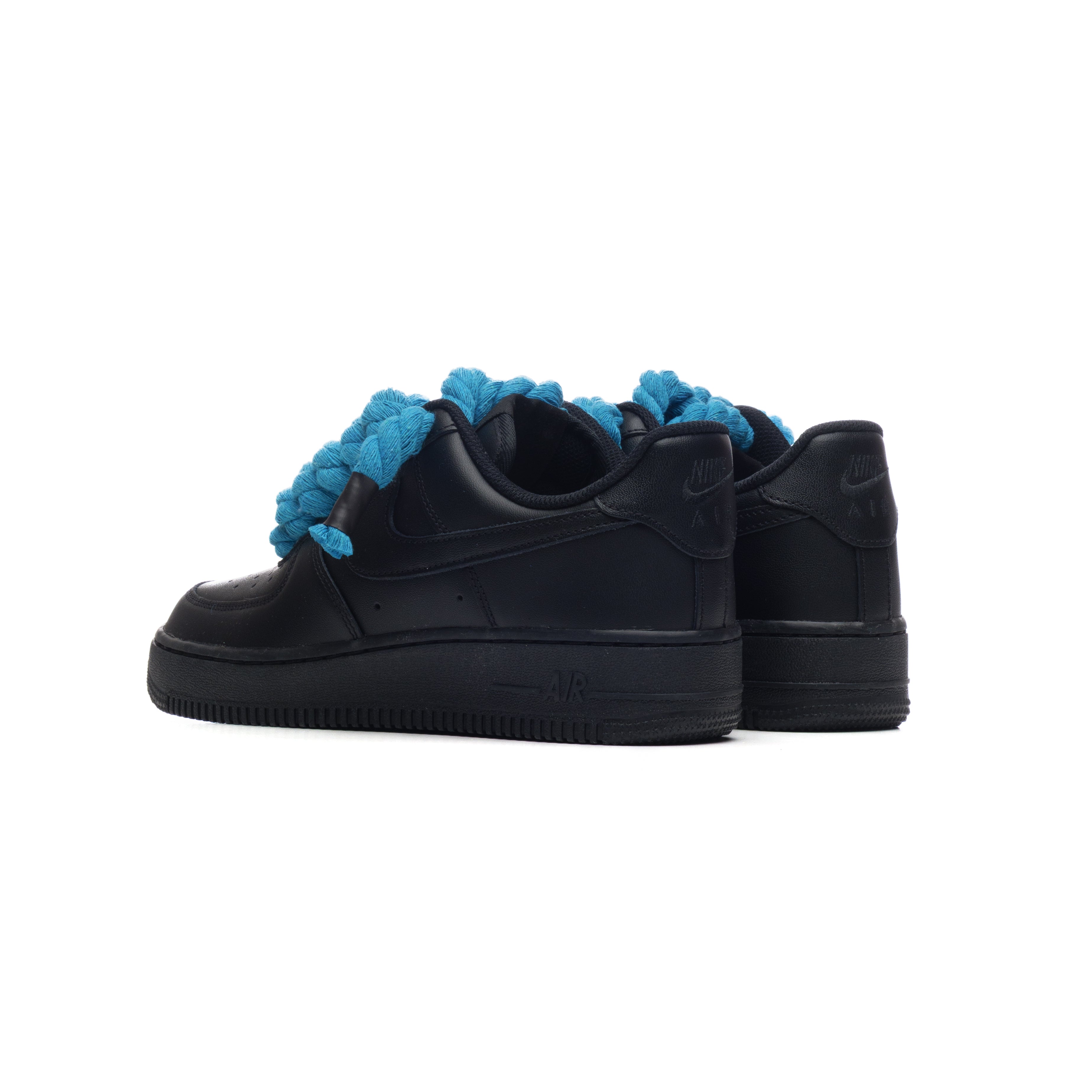 Snezed NIKE AIR FORCE 1 BLACK ROPE LACES- BLU