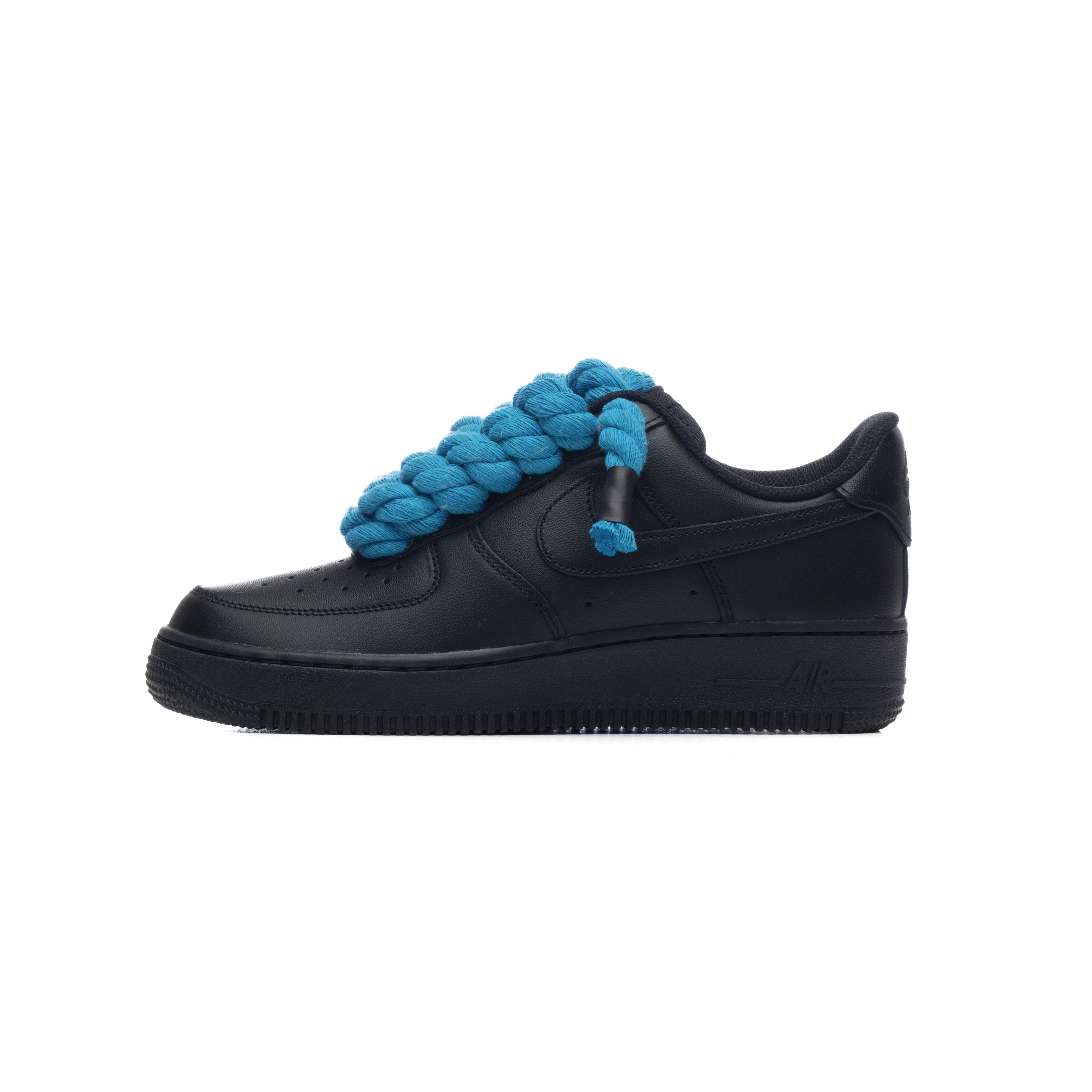 Snezed NIKE AIR FORCE 1 BLACK ROPE LACES- BLU