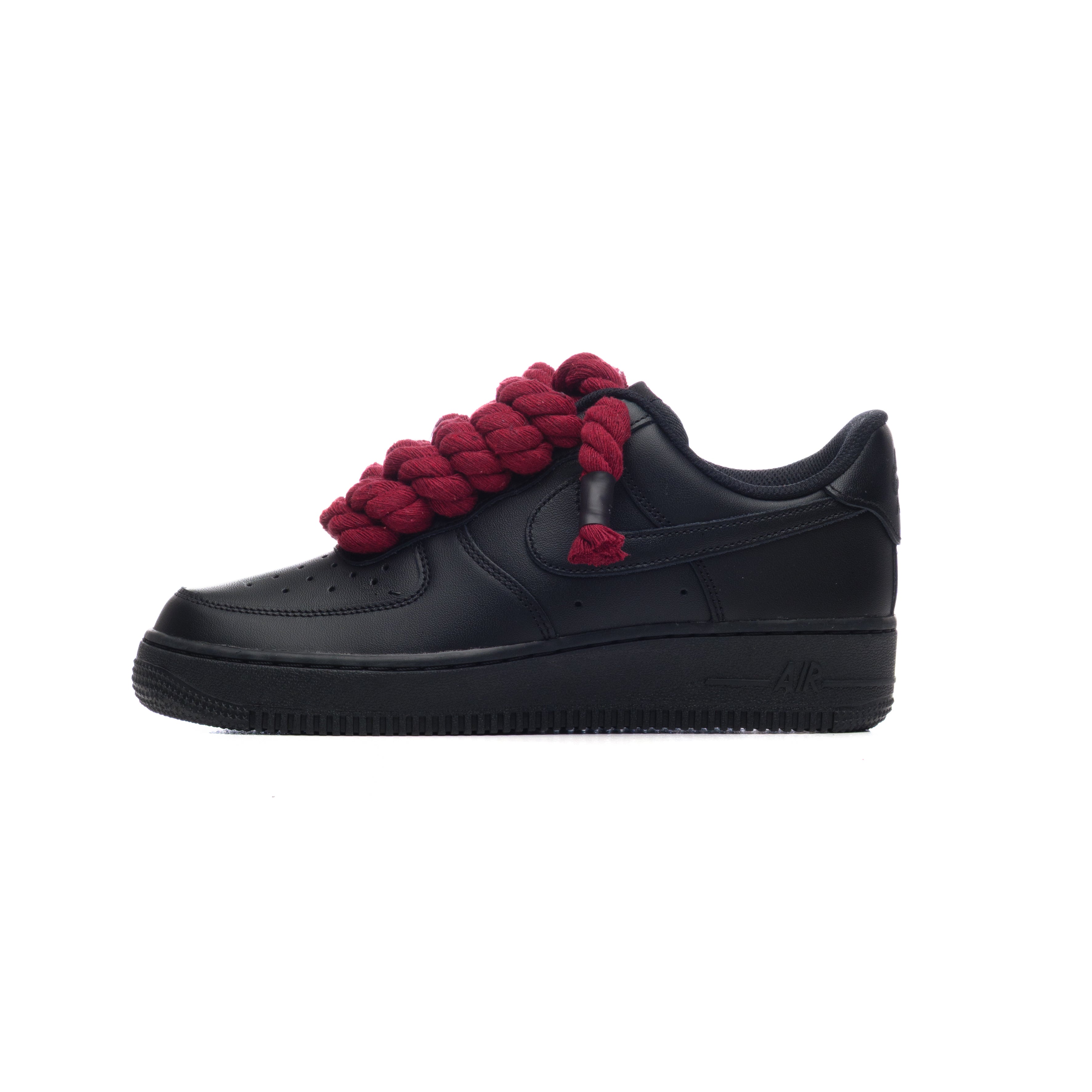 Snezed NIKE AIR FORCE 1 BLACK ROPE LACES- BORDEAUX