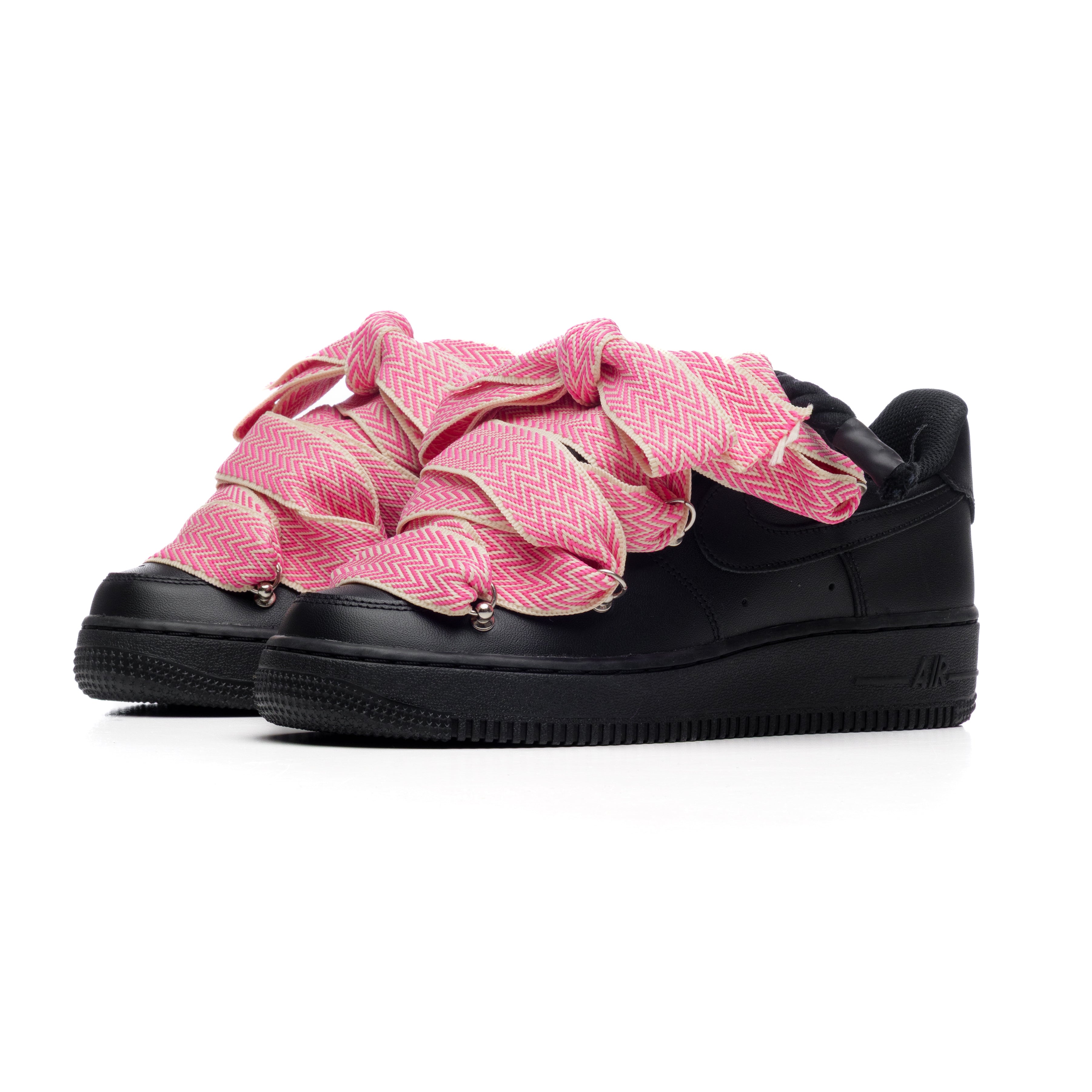 Snezed NIKE AIR FORCE 1 BLACK ROPE LACES- BUBBLEGUM
