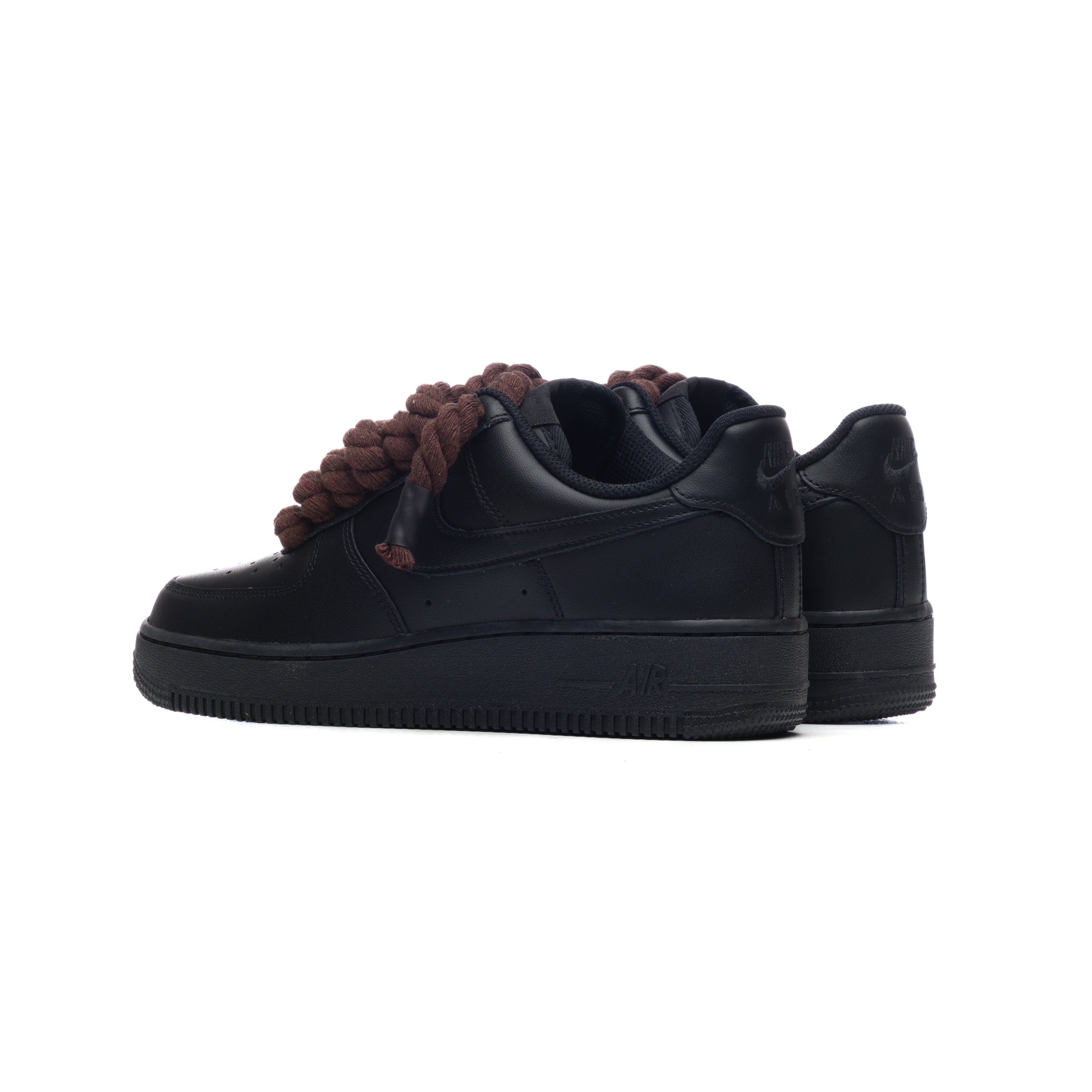 Snezed NIKE AIR FORCE 1 BLACK ROPE LACES- DARK BROWN
