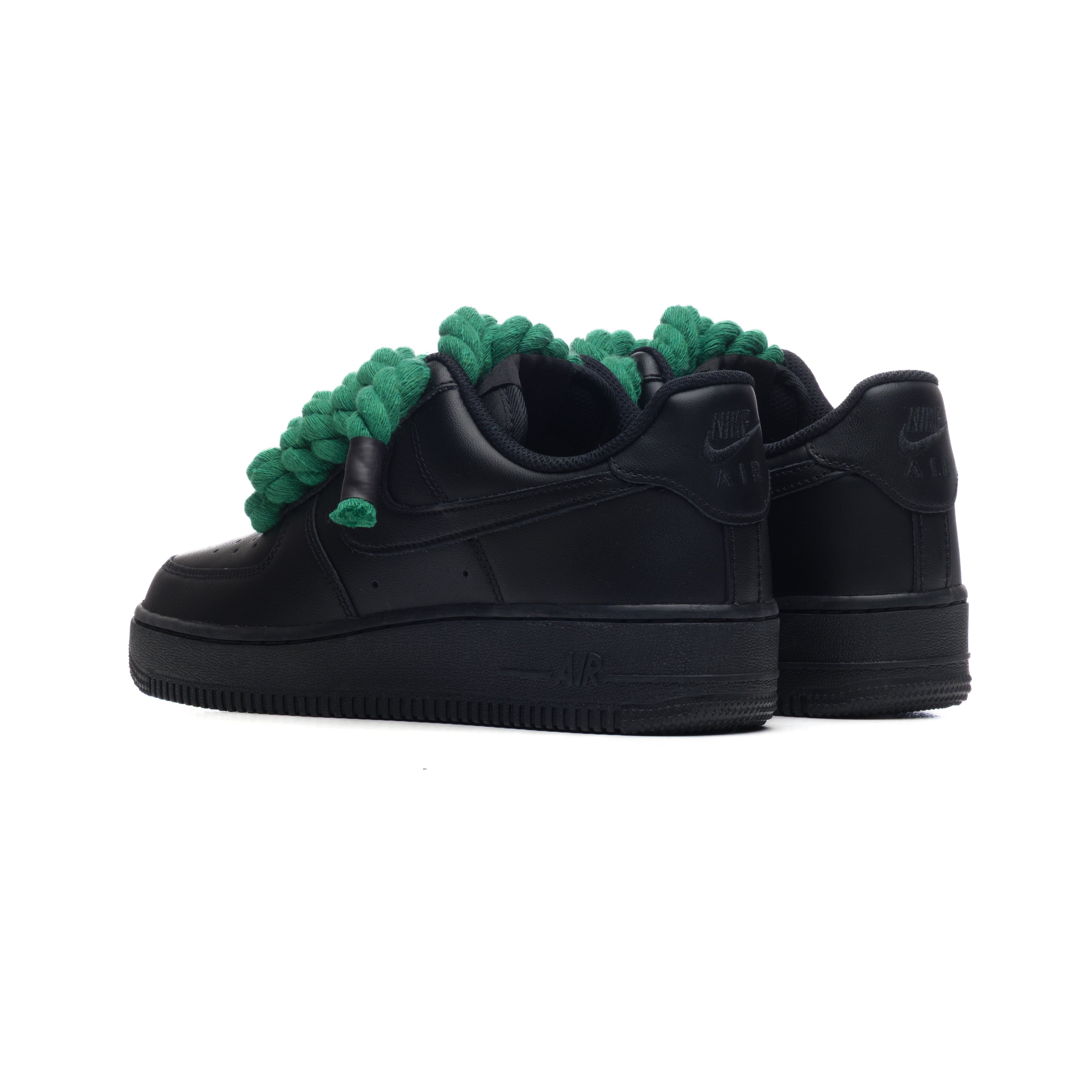 Snezed NIKE AIR FORCE 1 BLACK ROPE LACES- EMERALD GREEN