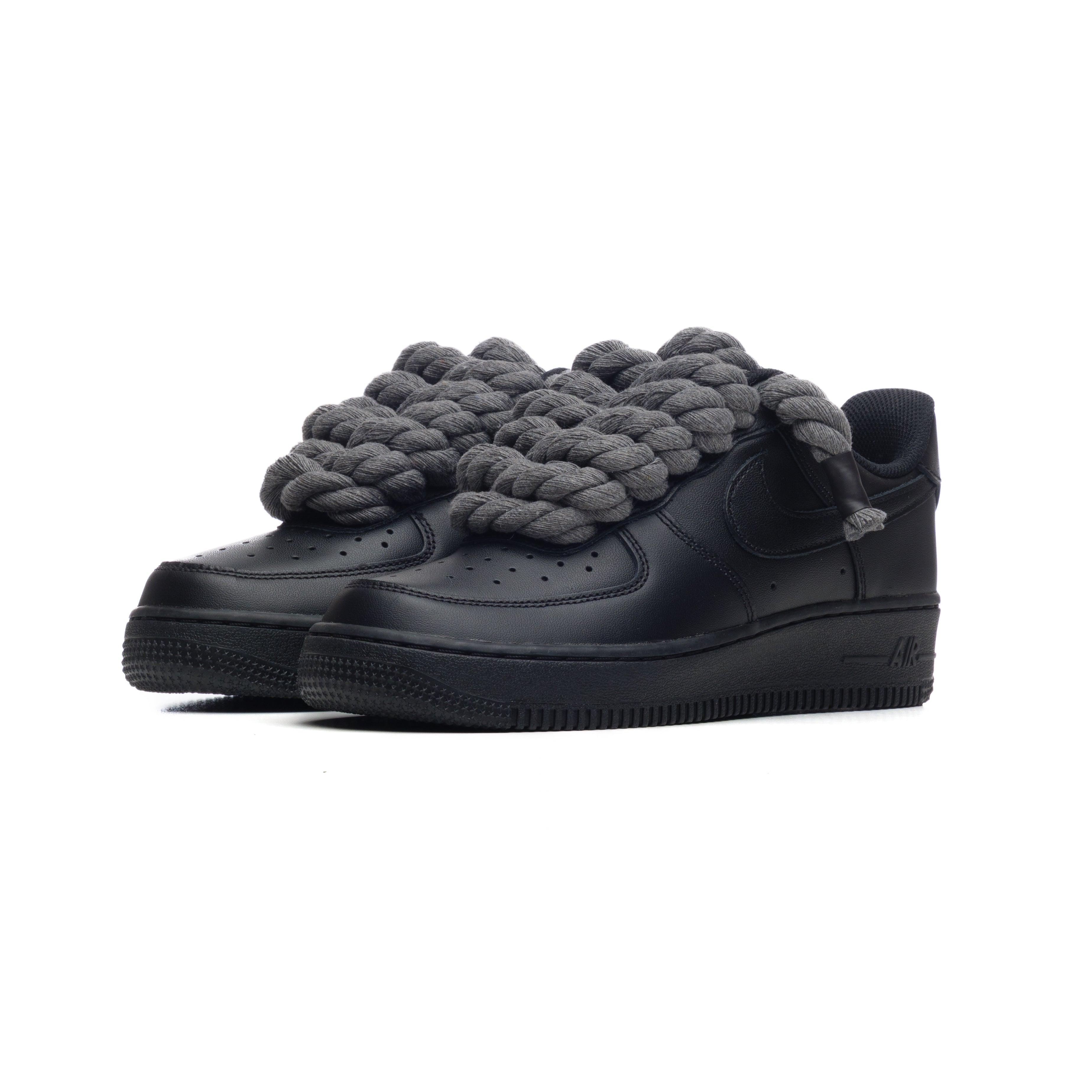 Snezed NIKE AIR FORCE 1 BLACK ROPE LACES- GRIGIO BUIO