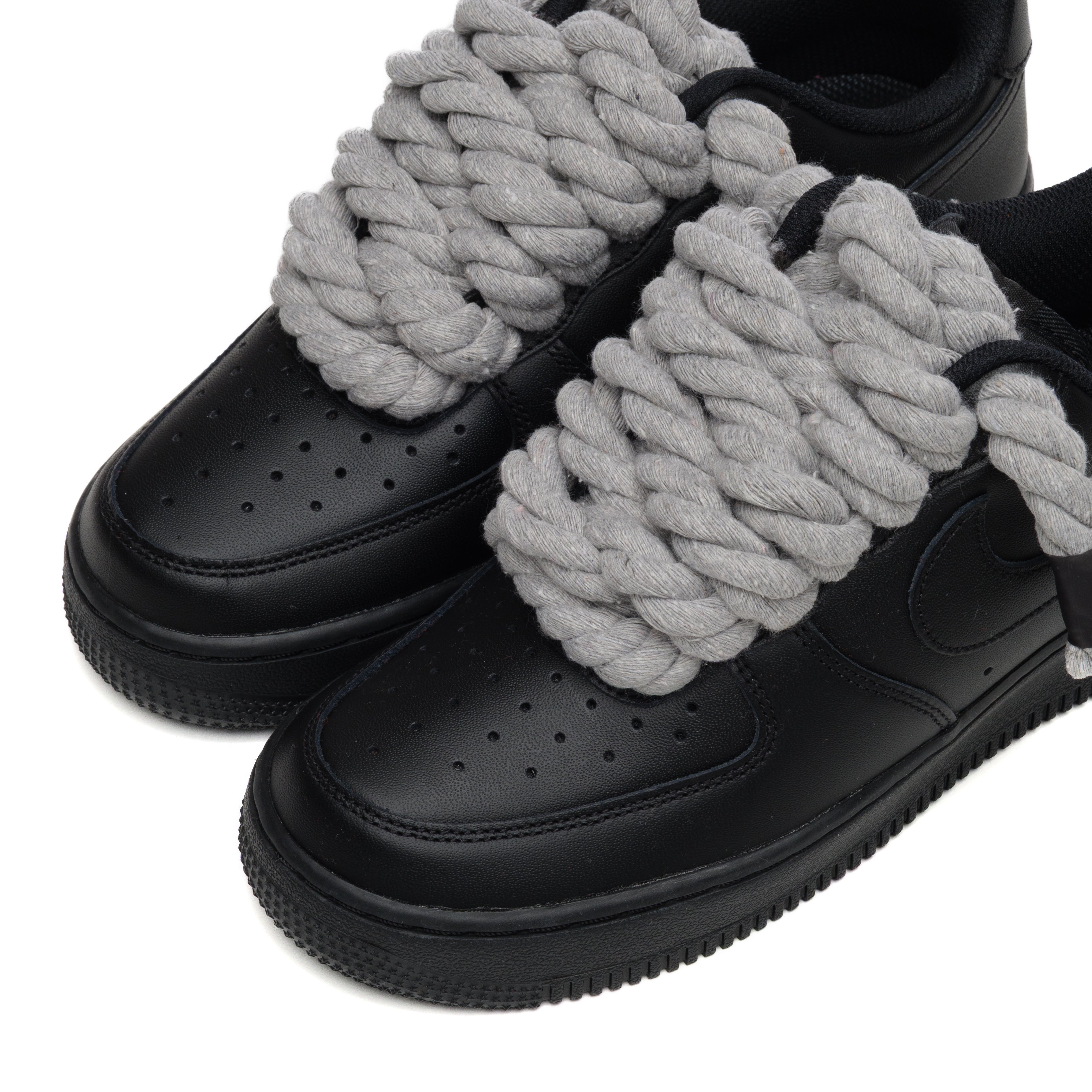 Snezed NIKE AIR FORCE 1 BLACK ROPE LACES- GRIGIO CHIARO