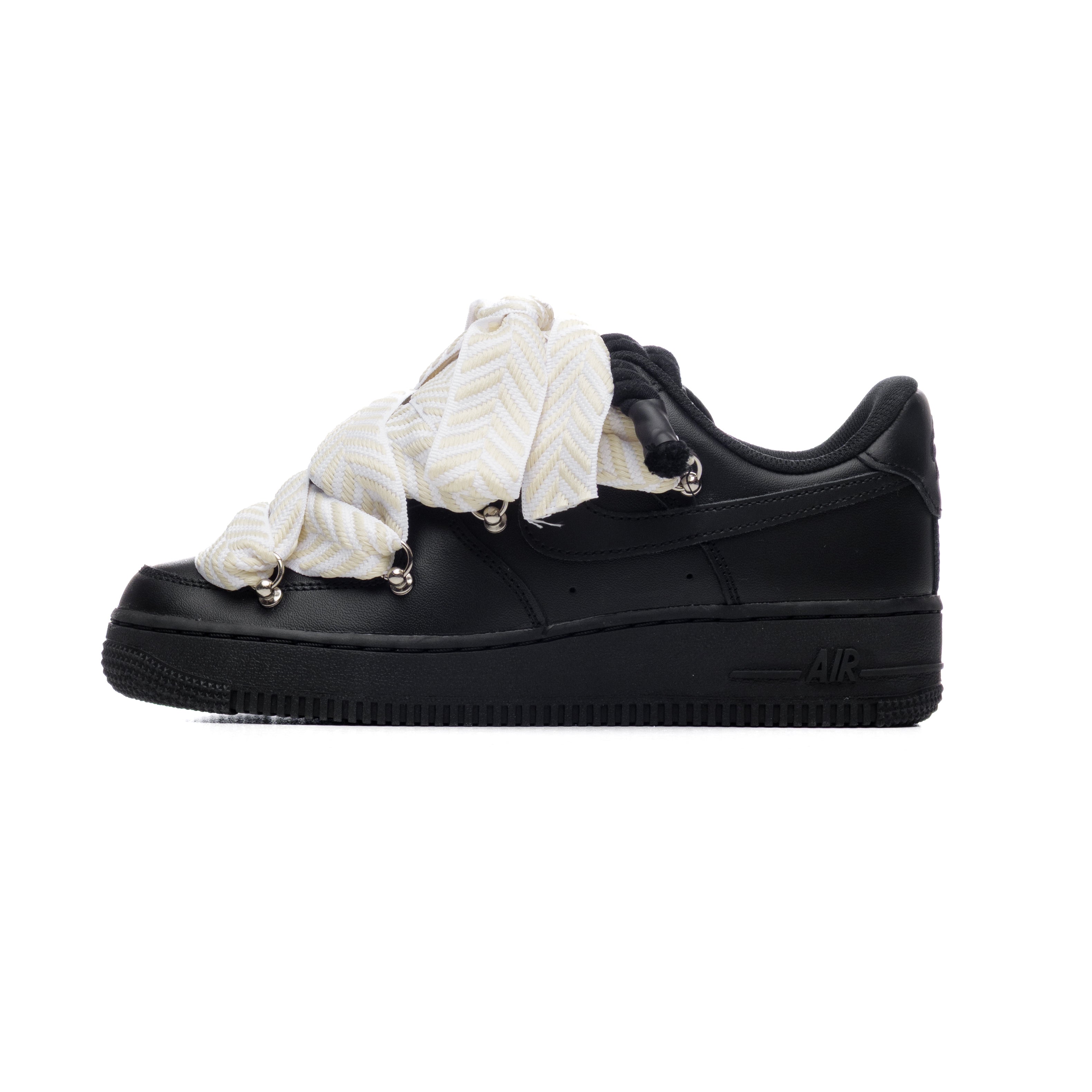 Snezed NIKE AIR FORCE 1 BLACK ROPE LACES- IVORY WEAVE