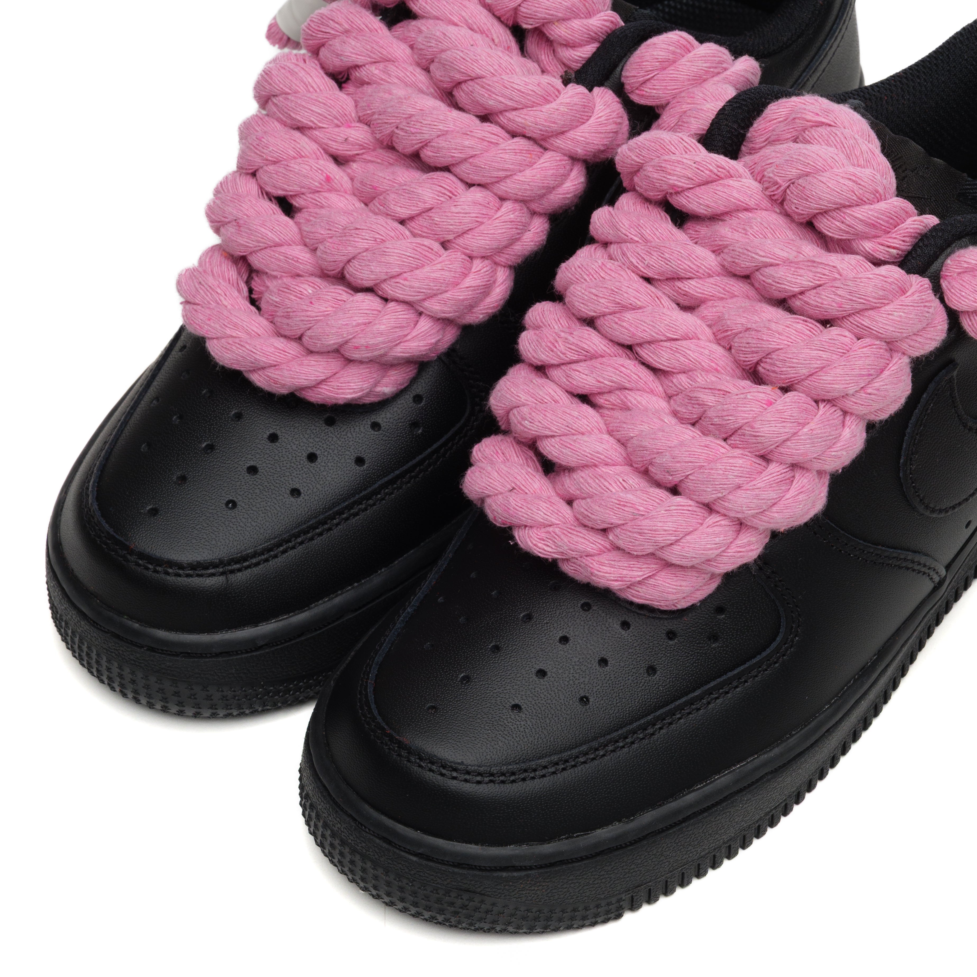 Snezed NIKE AIR FORCE 1 BLACK ROPE LACES- ROSA