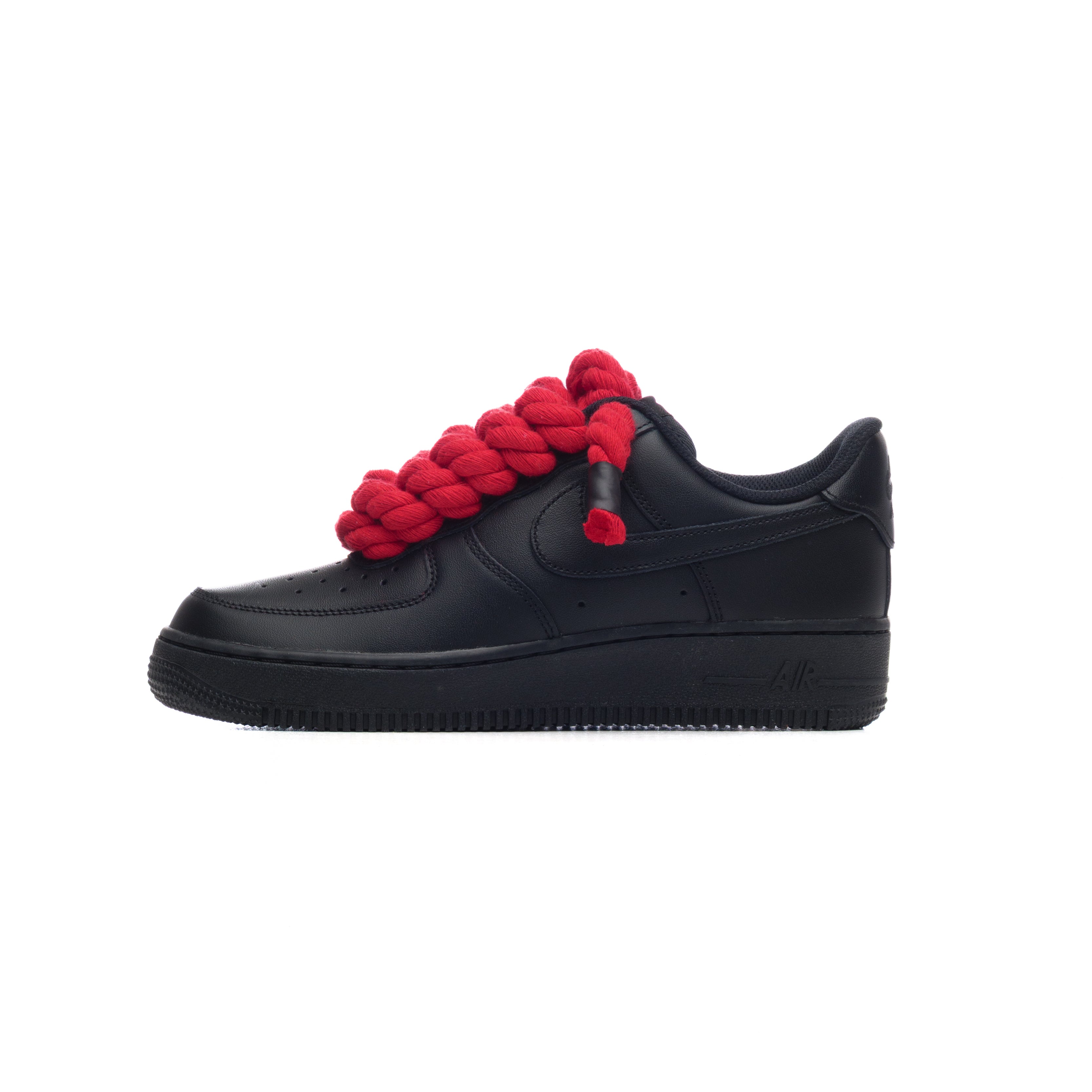 Snezed NIKE AIR FORCE 1 BLACK ROPE LACES- ROSSA