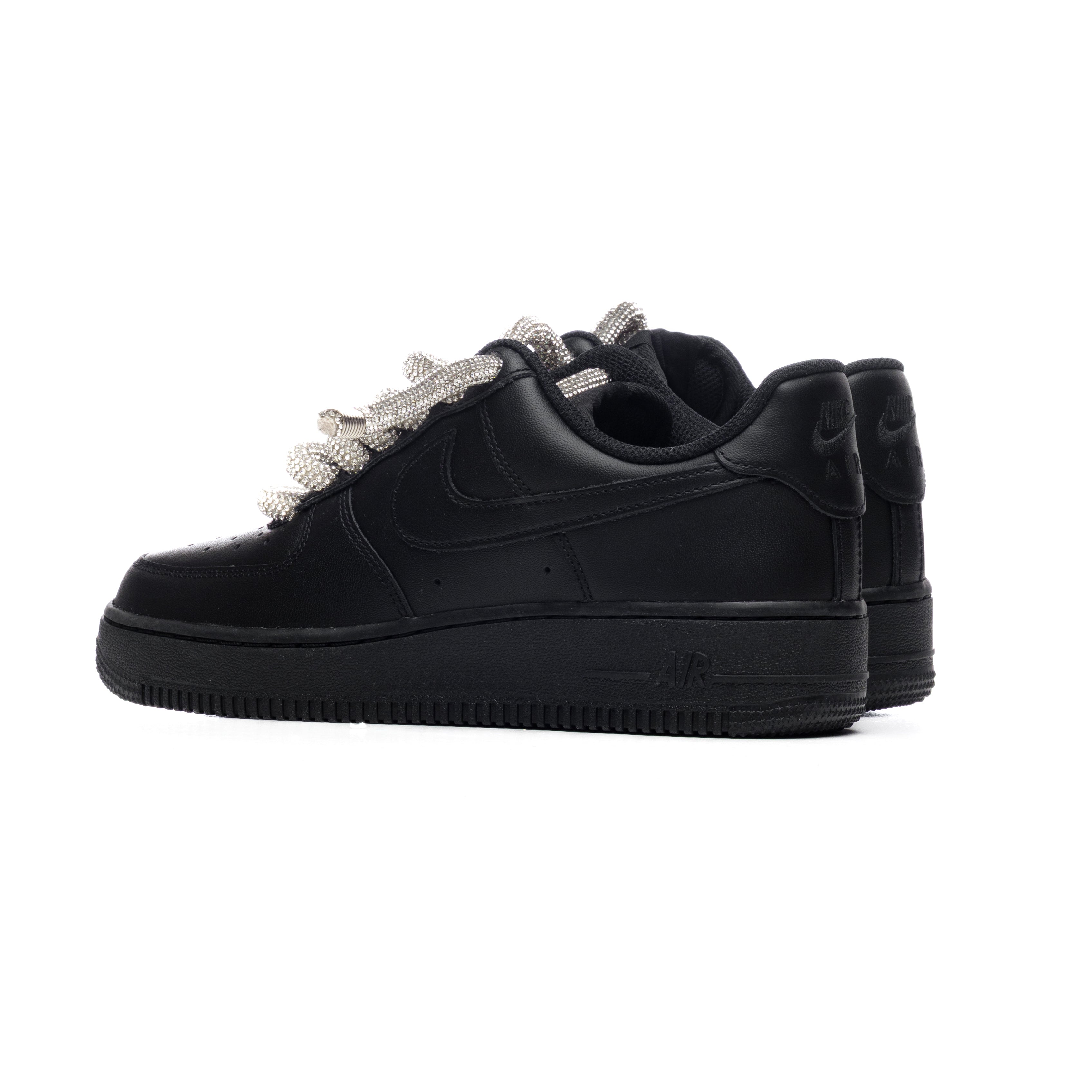 Snezed NIKE AIR FORCE 1 BLACK ROPE LACES- SWAROVSKI BIG