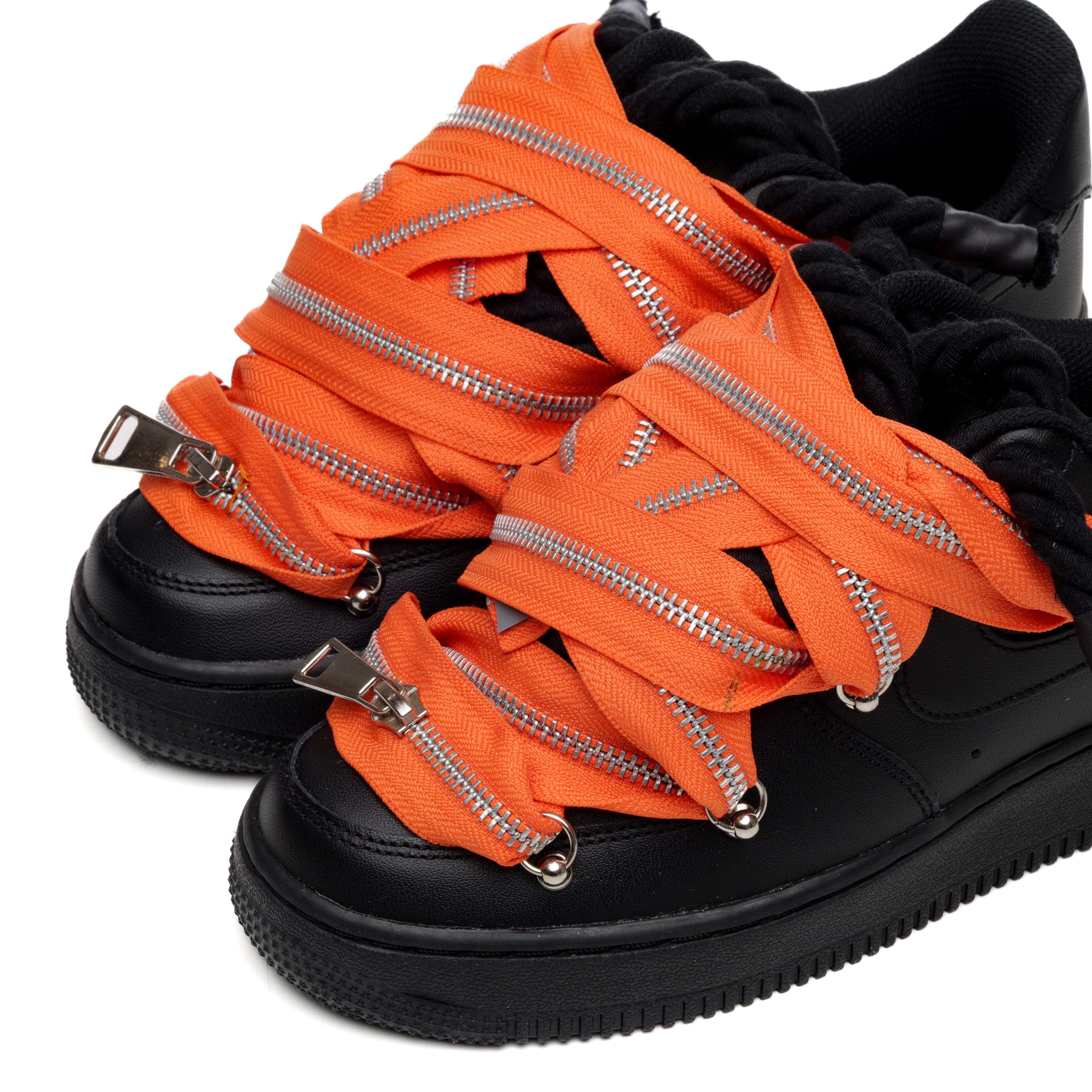 Snezed NIKE AIR FORCE 1 BLACK ROPE LACES- ZIP ORANGE