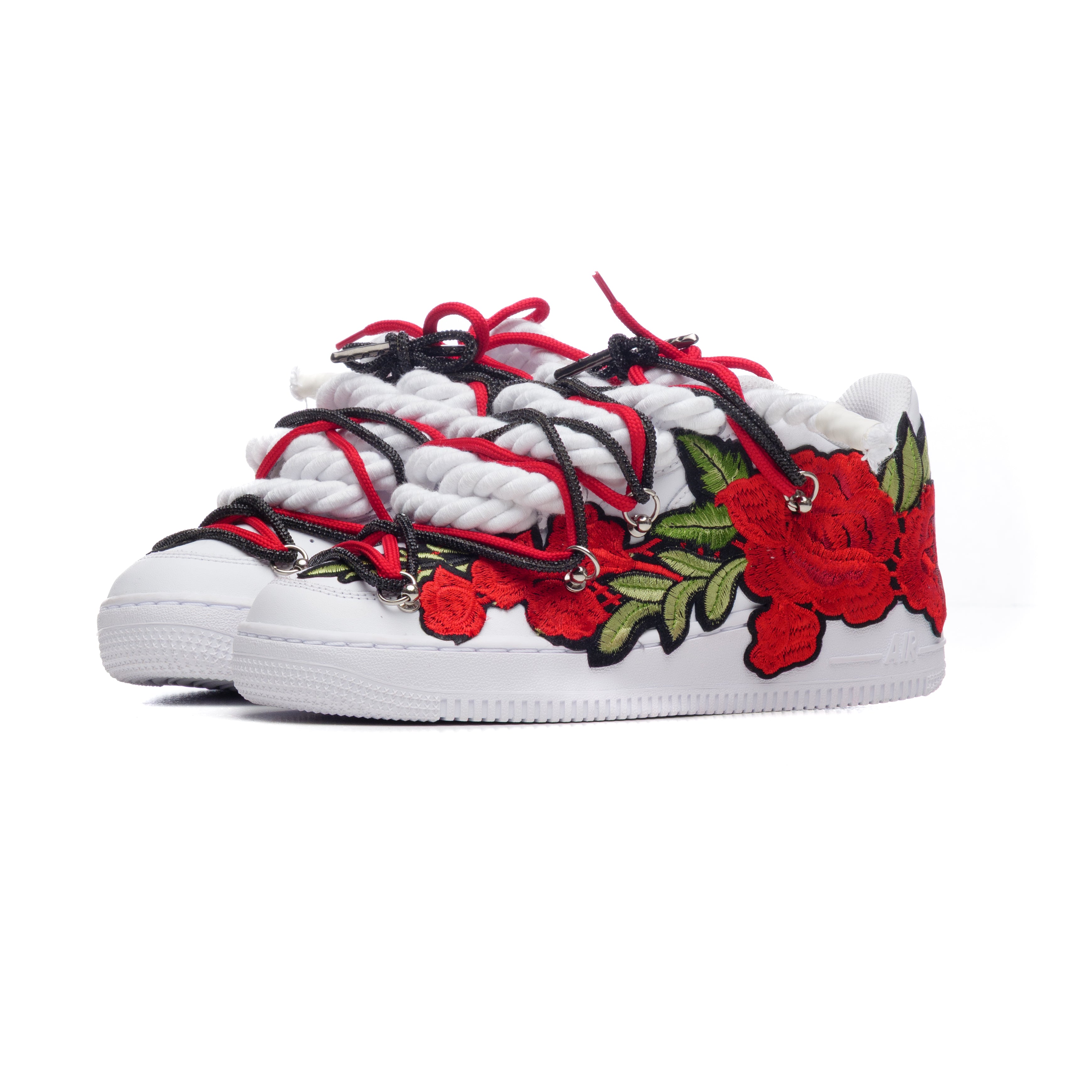 Snezed NIKE AIR FORCE 1 ROPE LACES- CRIMSON RED ROSES