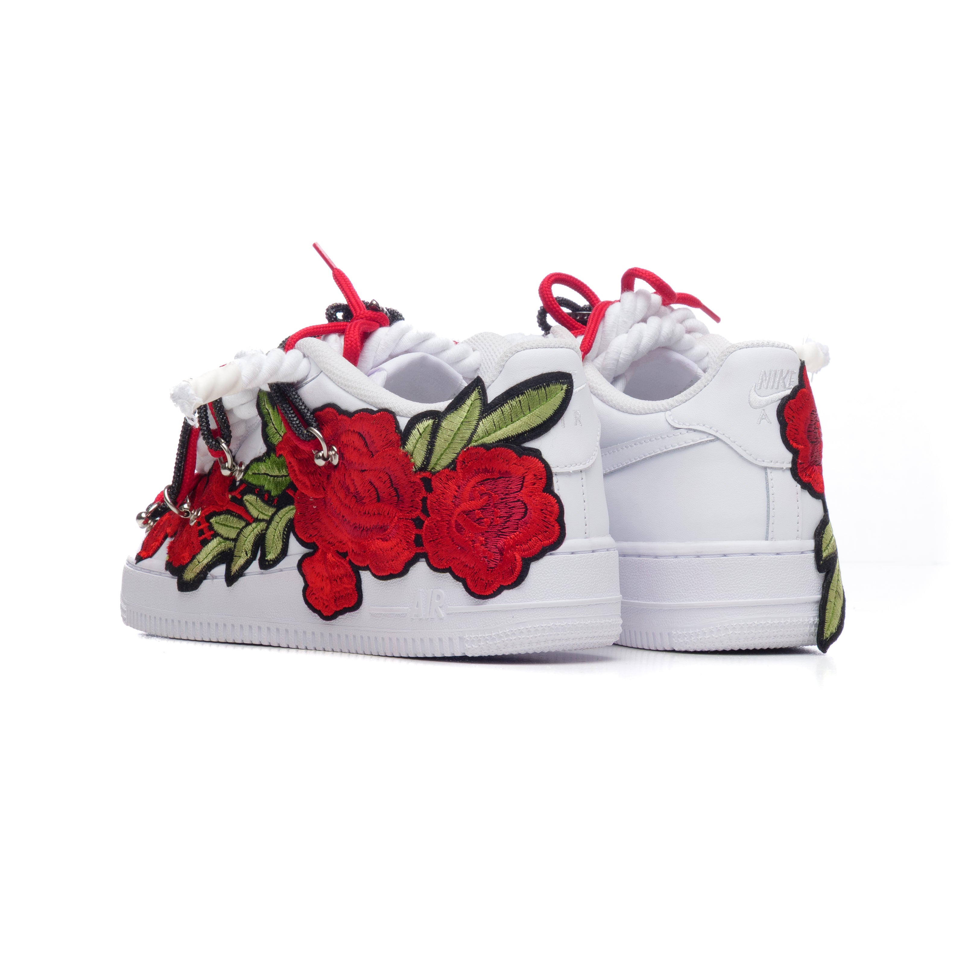 Snezed NIKE AIR FORCE 1 ROPE LACES- CRIMSON RED ROSES