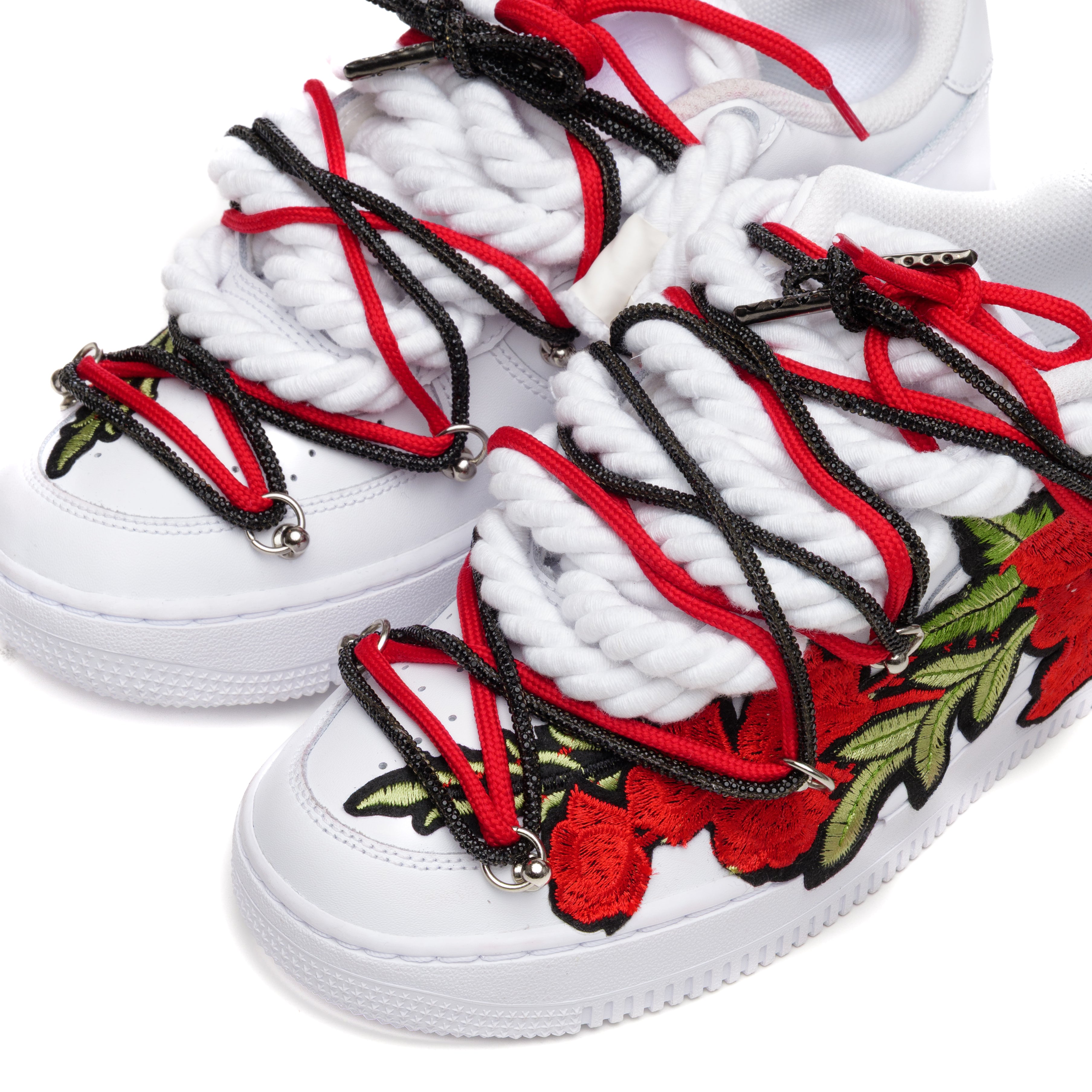 Snezed NIKE AIR FORCE 1 ROPE LACES- CRIMSON RED ROSES