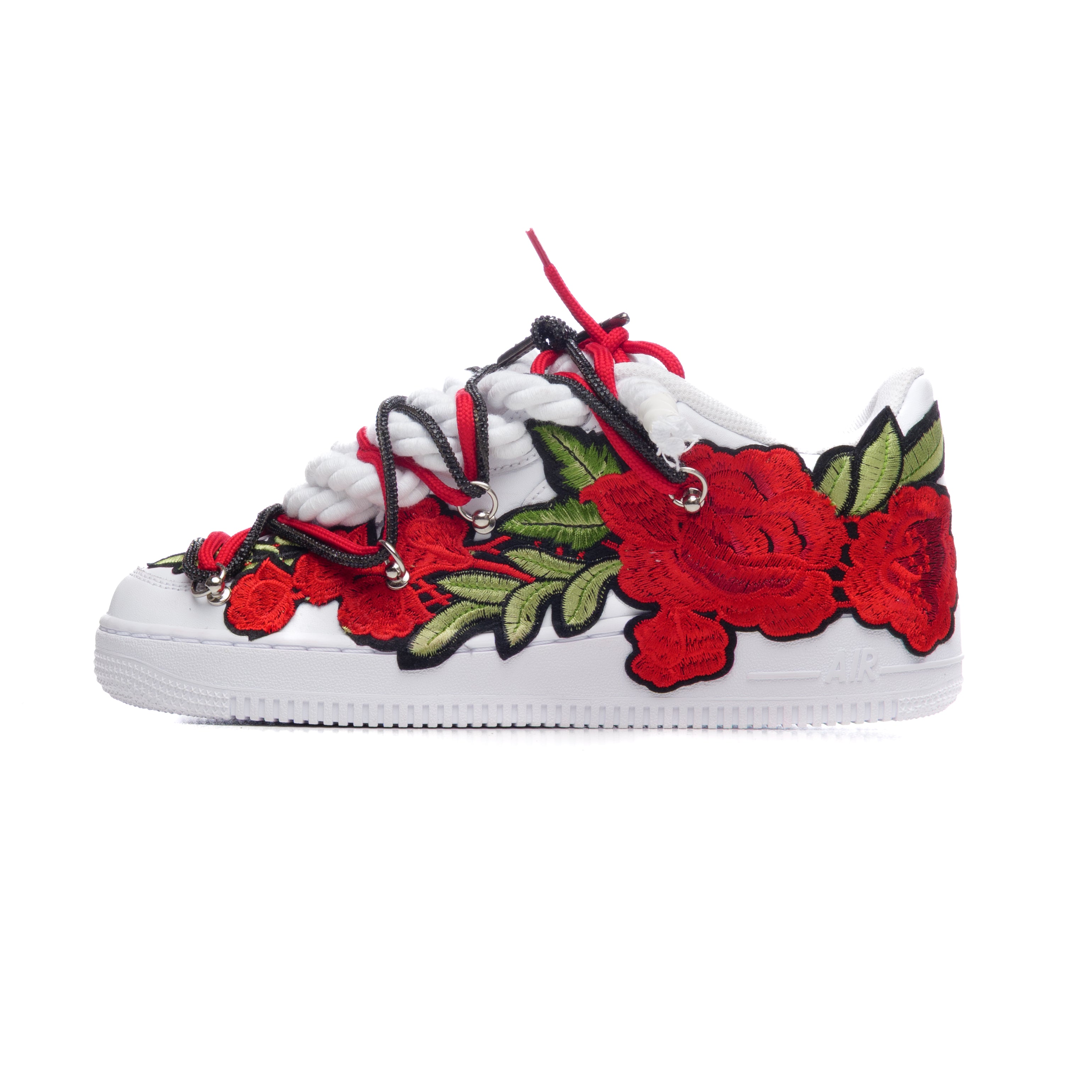Snezed NIKE AIR FORCE 1 ROPE LACES- CRIMSON RED ROSES
