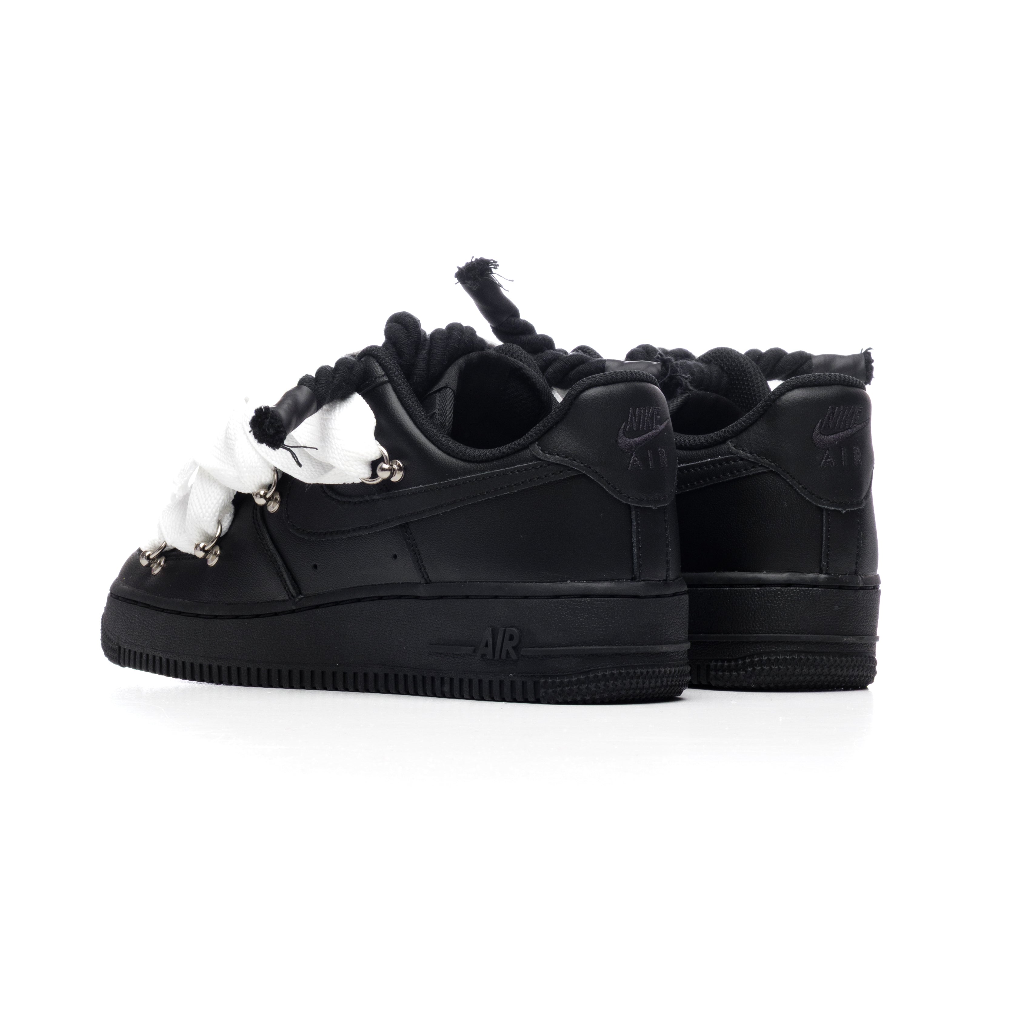 Snezed NIKE AIR FORCE 1 ROPE LACES- LANVIN BLACK TUXEDO