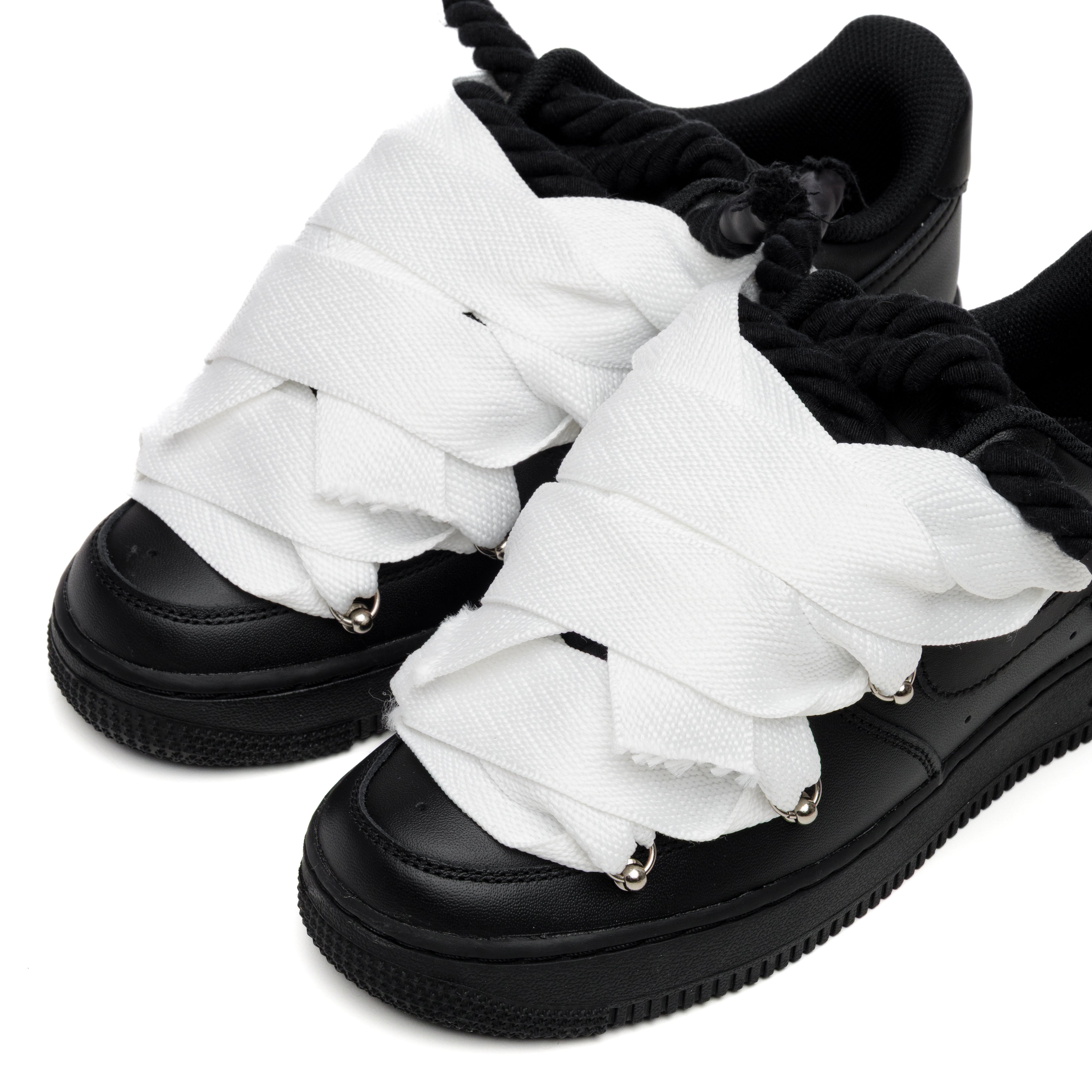 Snezed NIKE AIR FORCE 1 ROPE LACES- LANVIN BLACK TUXEDO