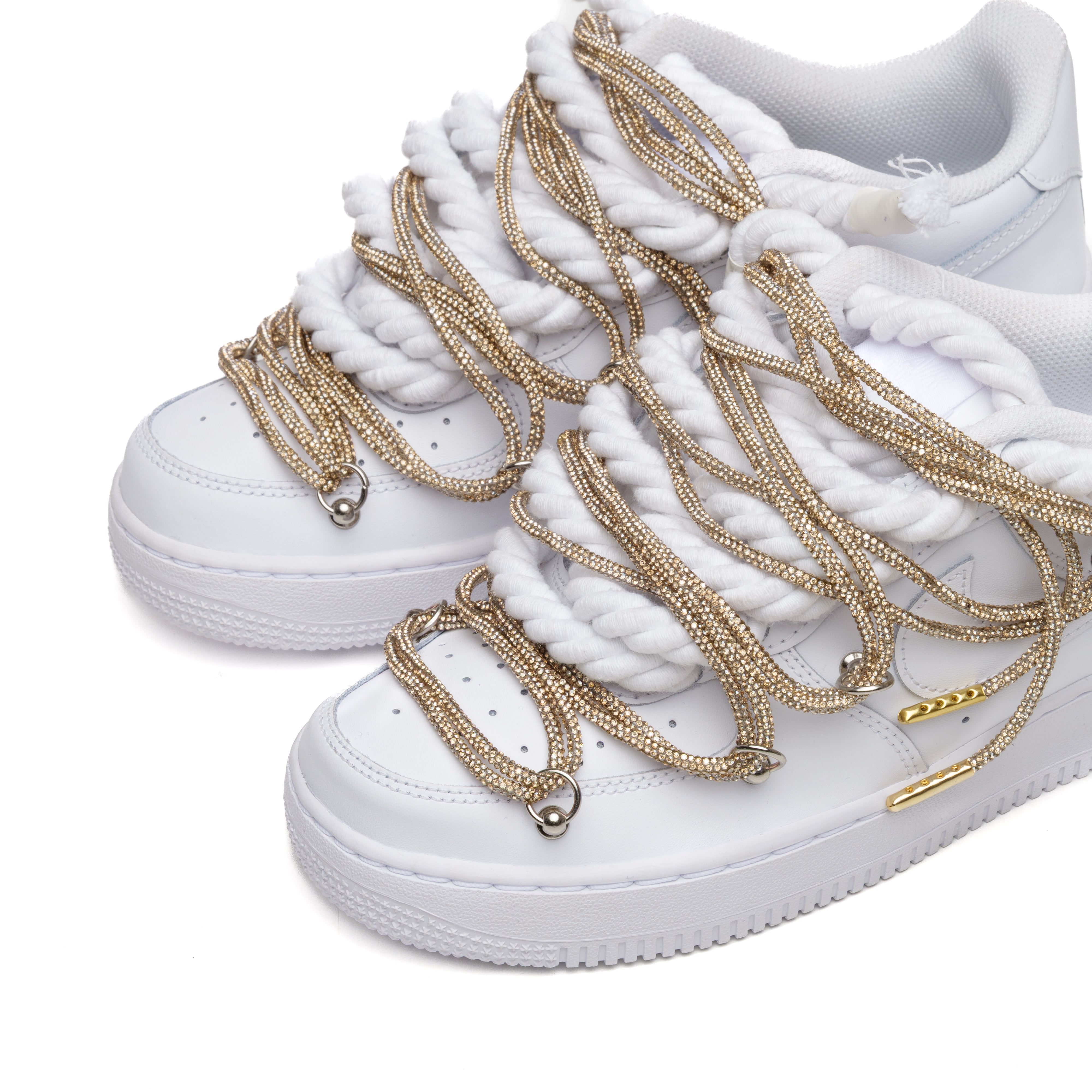 Snezed NIKE AIR FORCE 1 ROPE LACES- SWAROVSKI DUAL GOLD