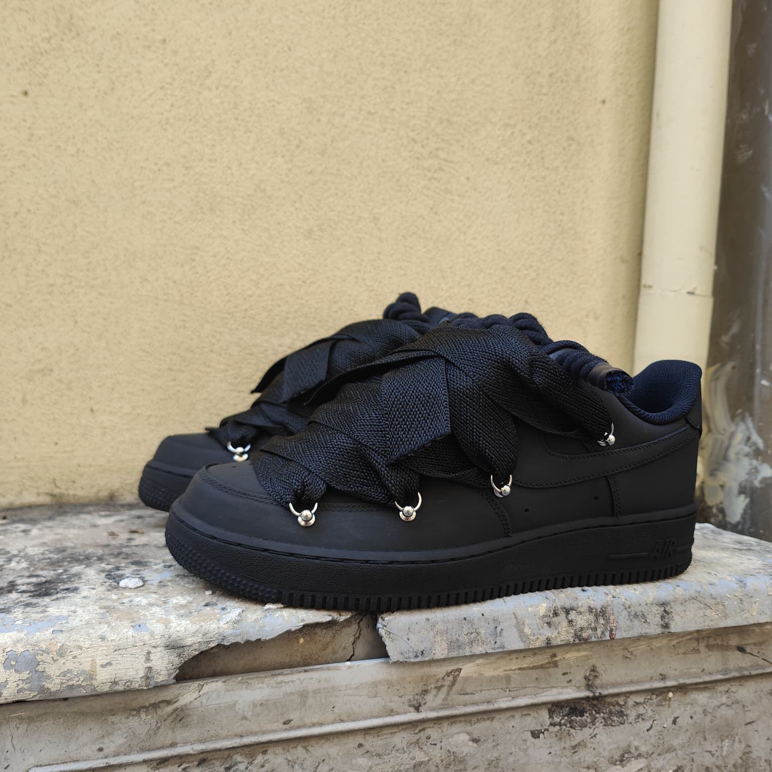 Snezed AIR FORCE ROPE LACESTOTAL BLACK OPACA