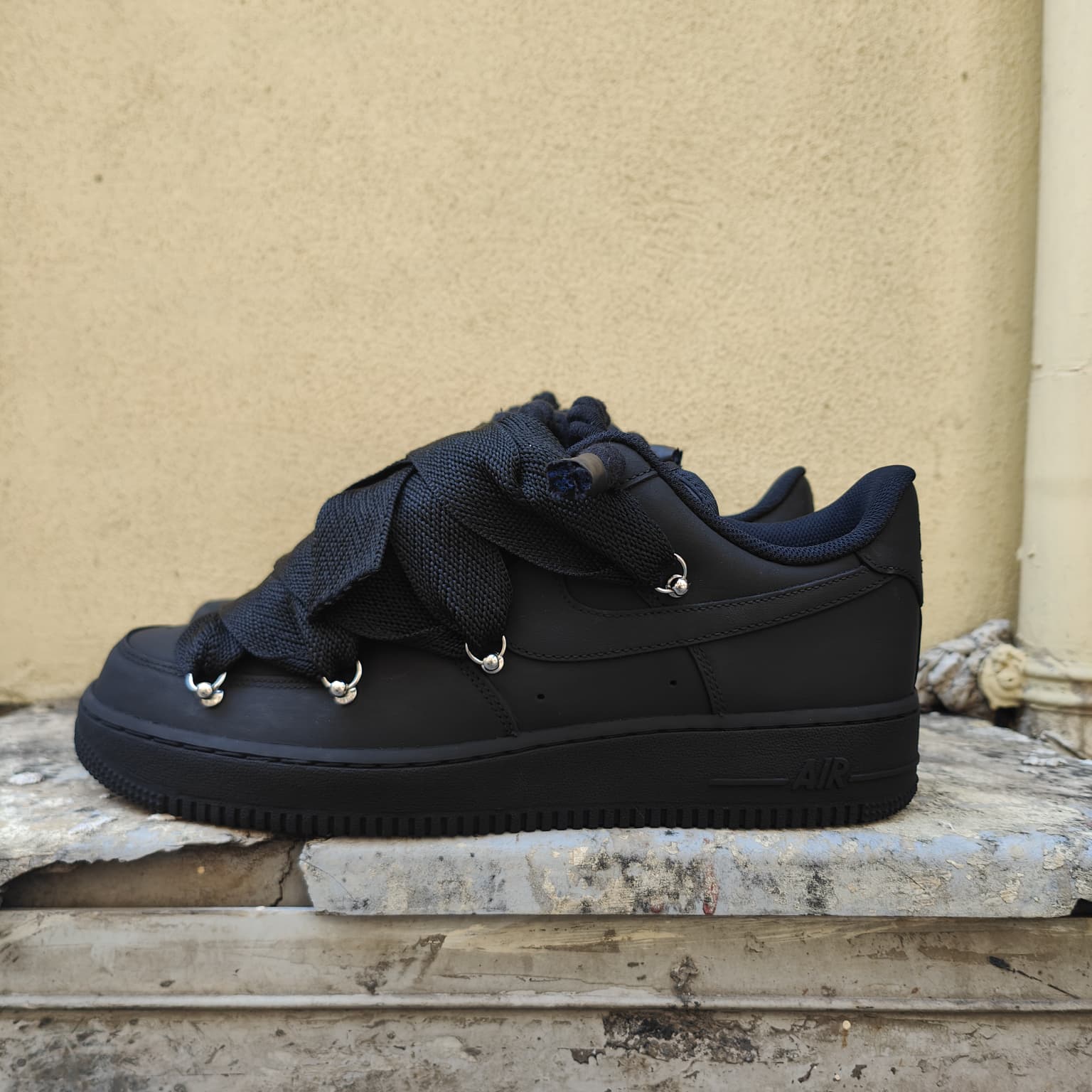 Snezed AIR FORCE ROPE LACESTOTAL BLACK OPACA