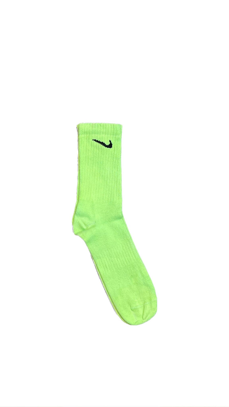 NIKE TIE-DYE CUSTOM UNISEX SOCKS FULL NEON GREEN