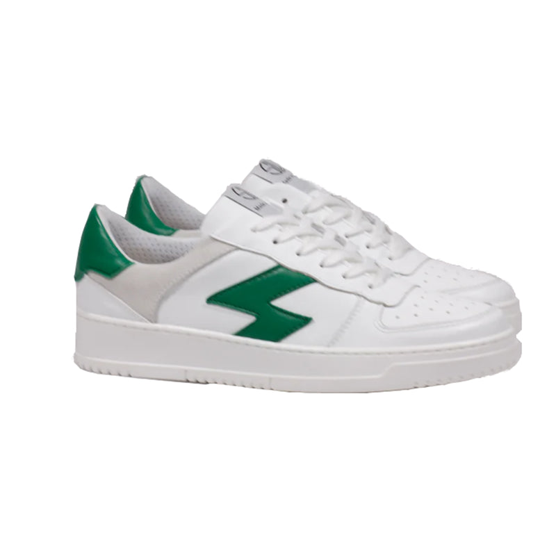 Kyoto Basket low white and green for women
