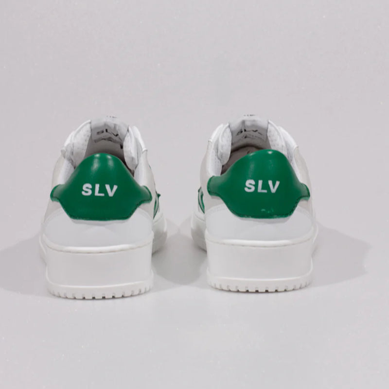 Kyoto Basket low white and green for women