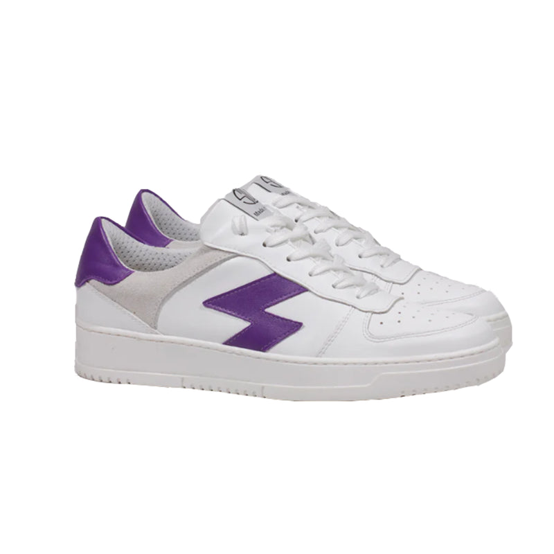 Kyoto Basket low blanco y morado para mujer