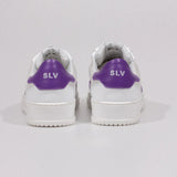 Kyoto Basket low blanco y morado para mujer