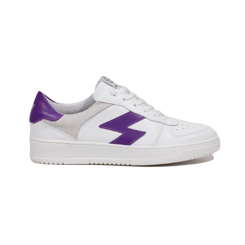 Kyoto Basket low blanco y morado para mujer